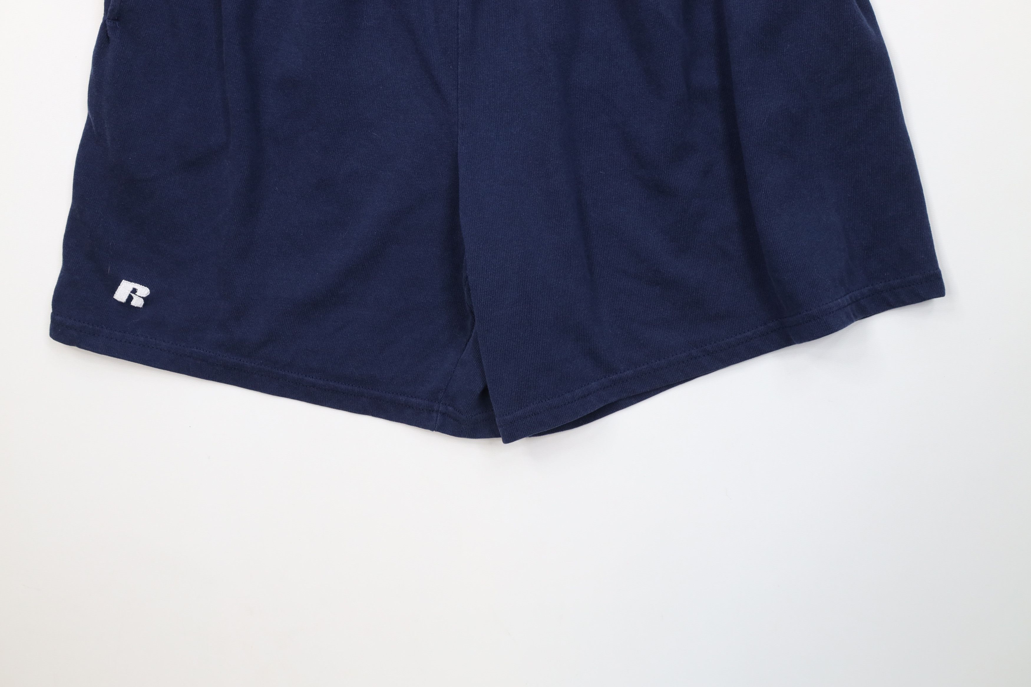 Russell Athletic Vintage 90s Y2K Russell Athletic Knee Dad Shorts Navy Blue Size US 36 / EU 52 - 4 Thumbnail