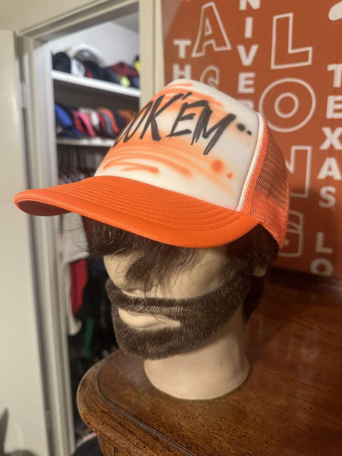 NCAA × Vintage Vintage NCAA Texas Longhorns University airbrush hat 90s Size ONE SIZE - 6 Thumbnail