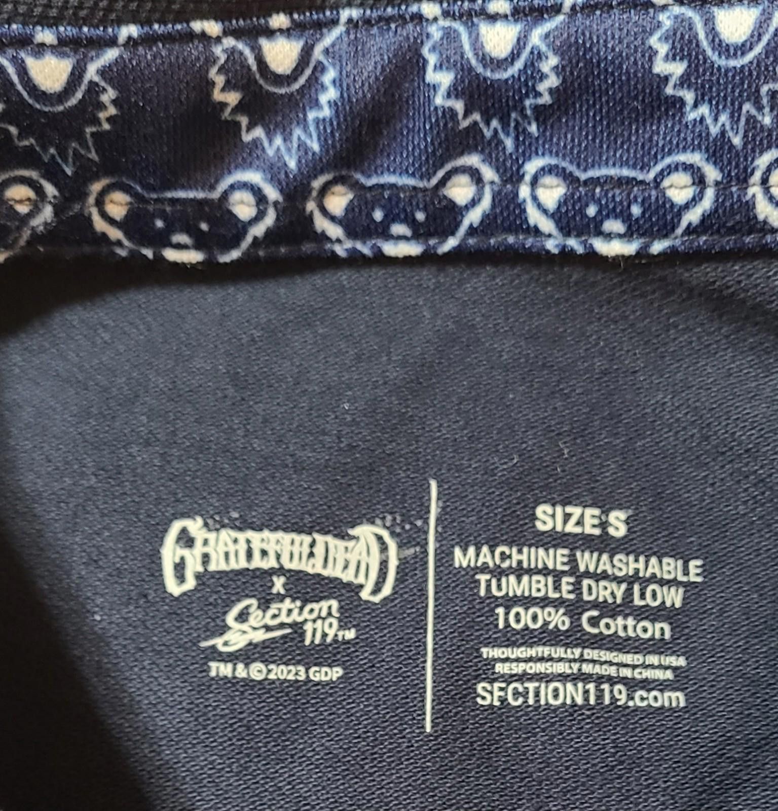 Designer Grateful Dead Section 119 Polo Shirt Size Small Embroidered Size ONE SIZE - 6 Thumbnail