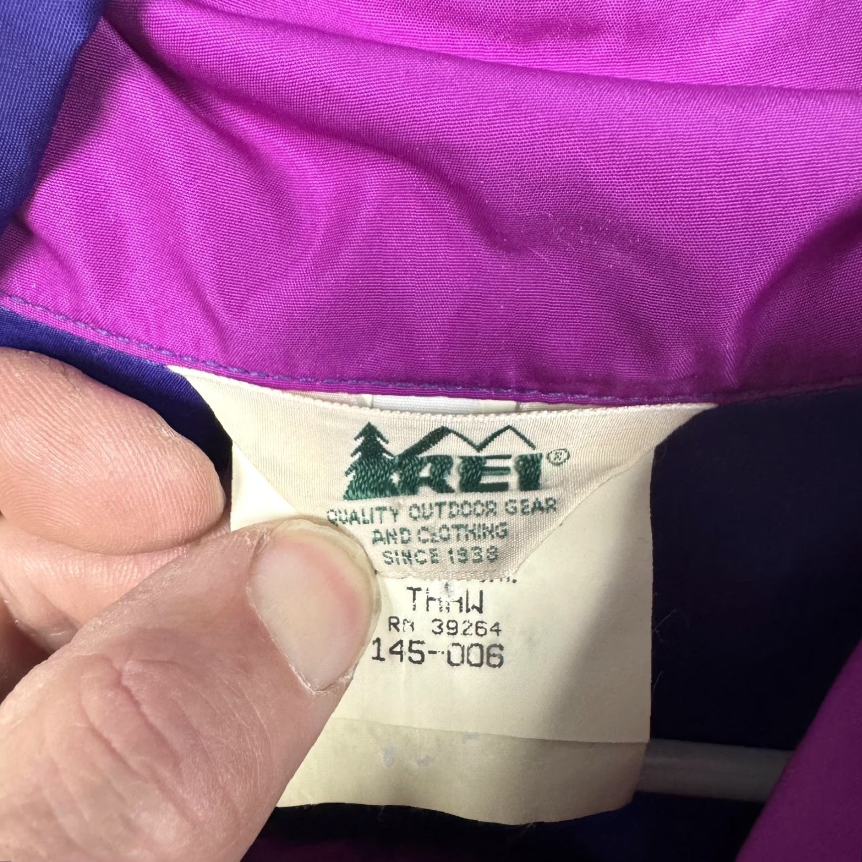 Vintage VINTAGE REI CO-OP Jacket Mens Large Purple Teal Anorak Windbreaker Pullover Size US L / EU 52-54 / 3 - 7 Thumbnail