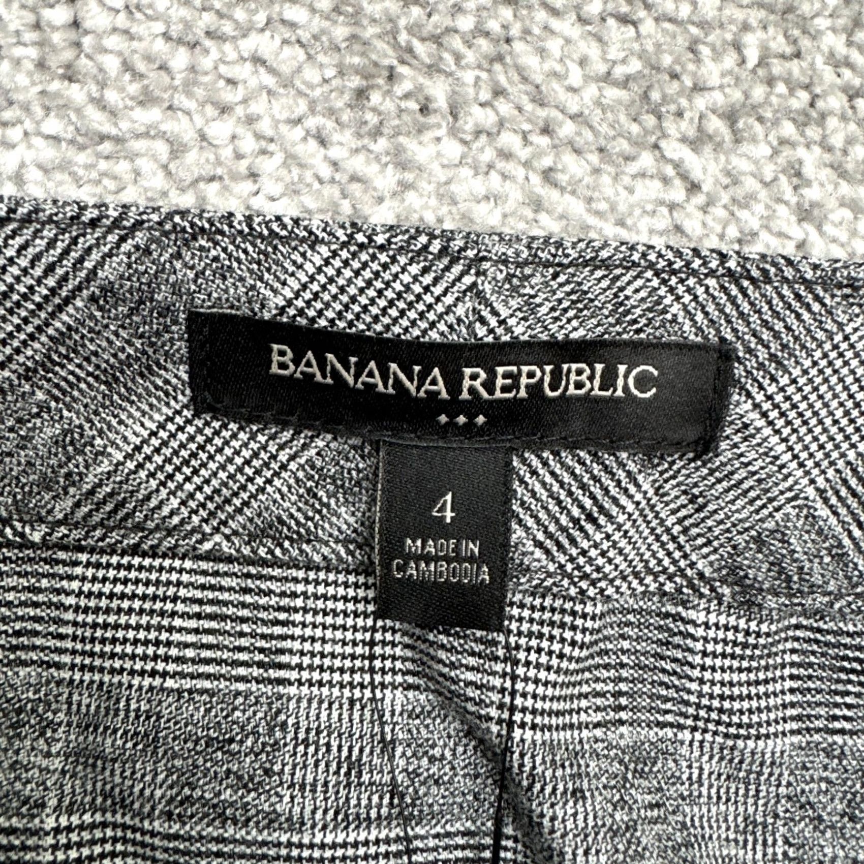 Banana Republic Banana Republic Gray Plaid A-Line Mini Skirt High Rise Stretch NWT Womens 4 Size 27" / US 4 / IT 40 - 7 Thumbnail