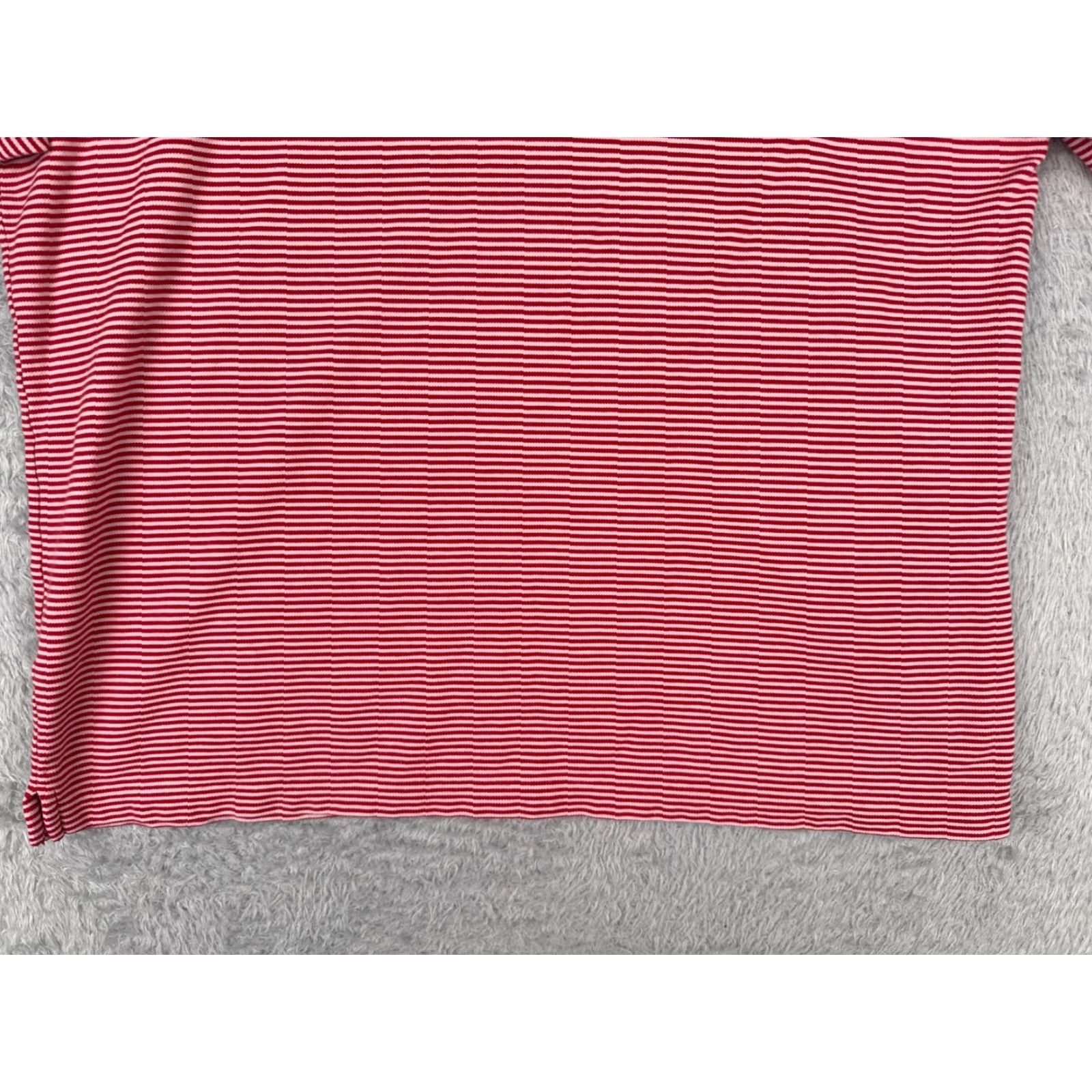 Tommy Hilfiger Tommy Hilfiger Polo Shirt Men XL Red Stripe 100% Cotton Knit Slim Short Sleeve Button Embroidered Logo Classic Golf Rugby Shirt Size US XL / EU 56 / 4 - 5 Thumbnail