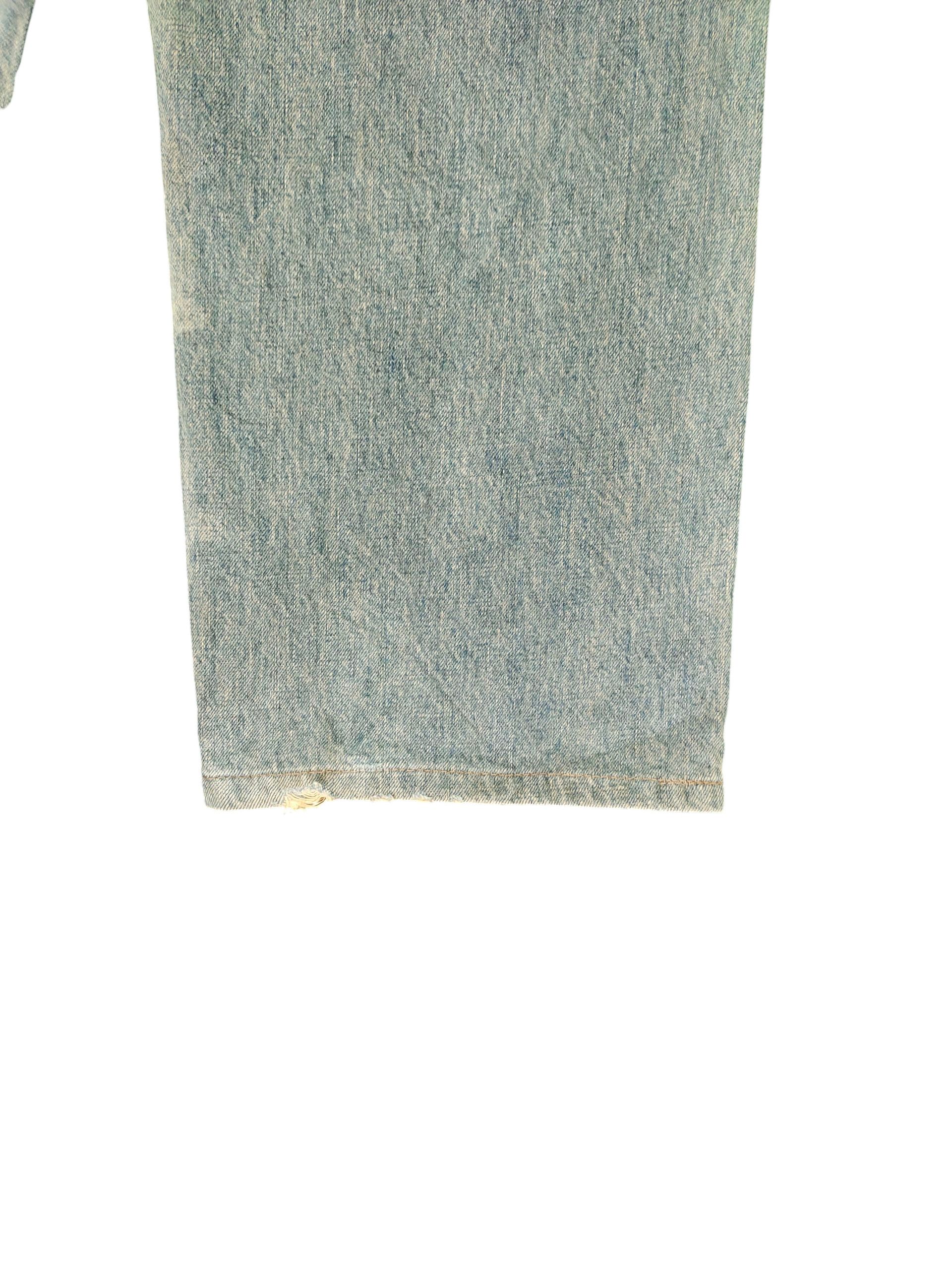 Kapital Vintage 90s Wrangler Selvedge Distress Wide Leg Denim Jeans Size US 30 / EU 46 - 8 Thumbnail