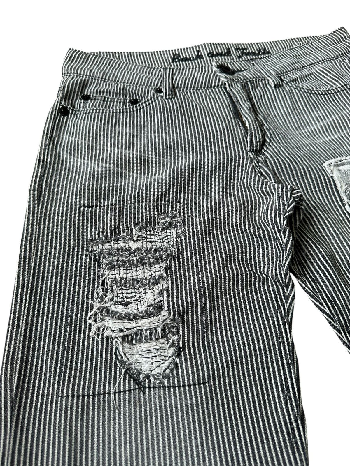 Japanese Brand [32/40] 00s Back & Forth boro wabash stripe jeans Size US 32 / EU 48 - 5 Thumbnail