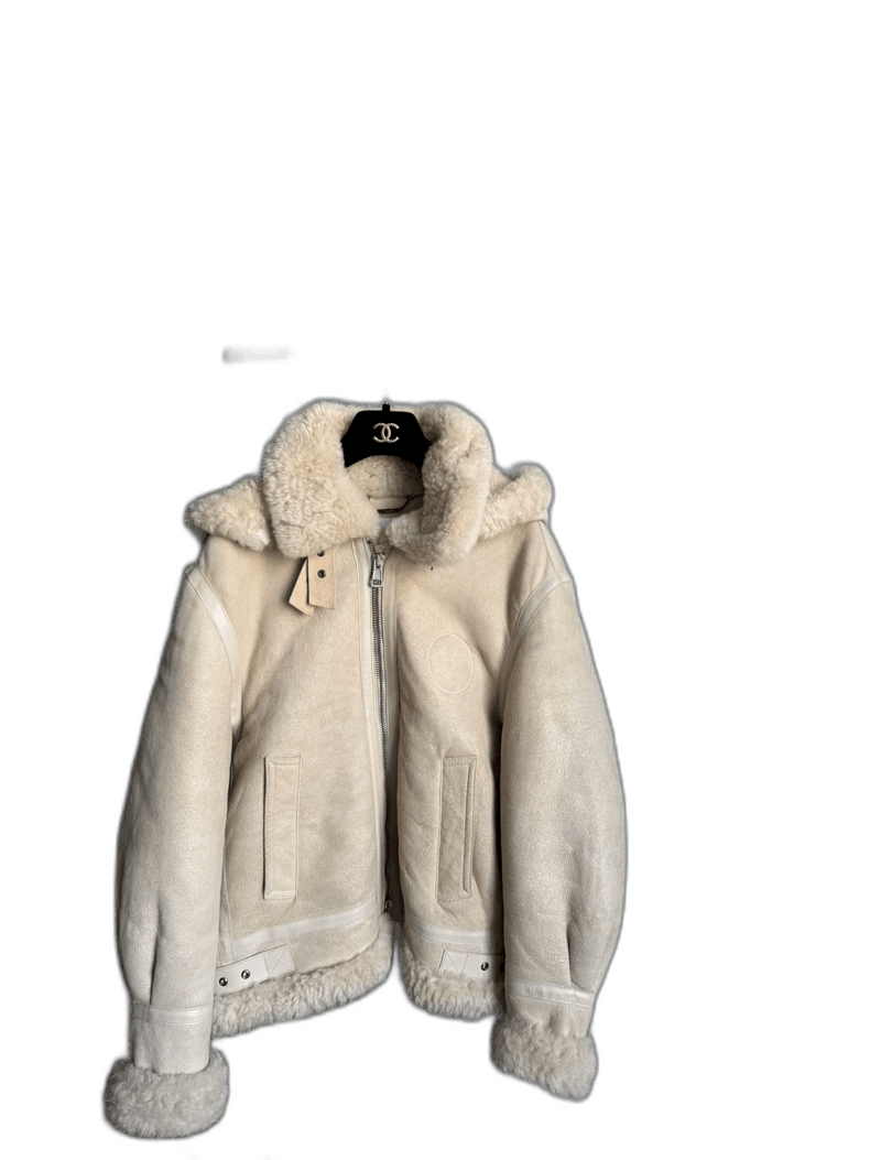 Chloe Chloe Hooded Shearling Jacket Outerwear Size S / US 4 / IT 40 - 1 Thumbnail