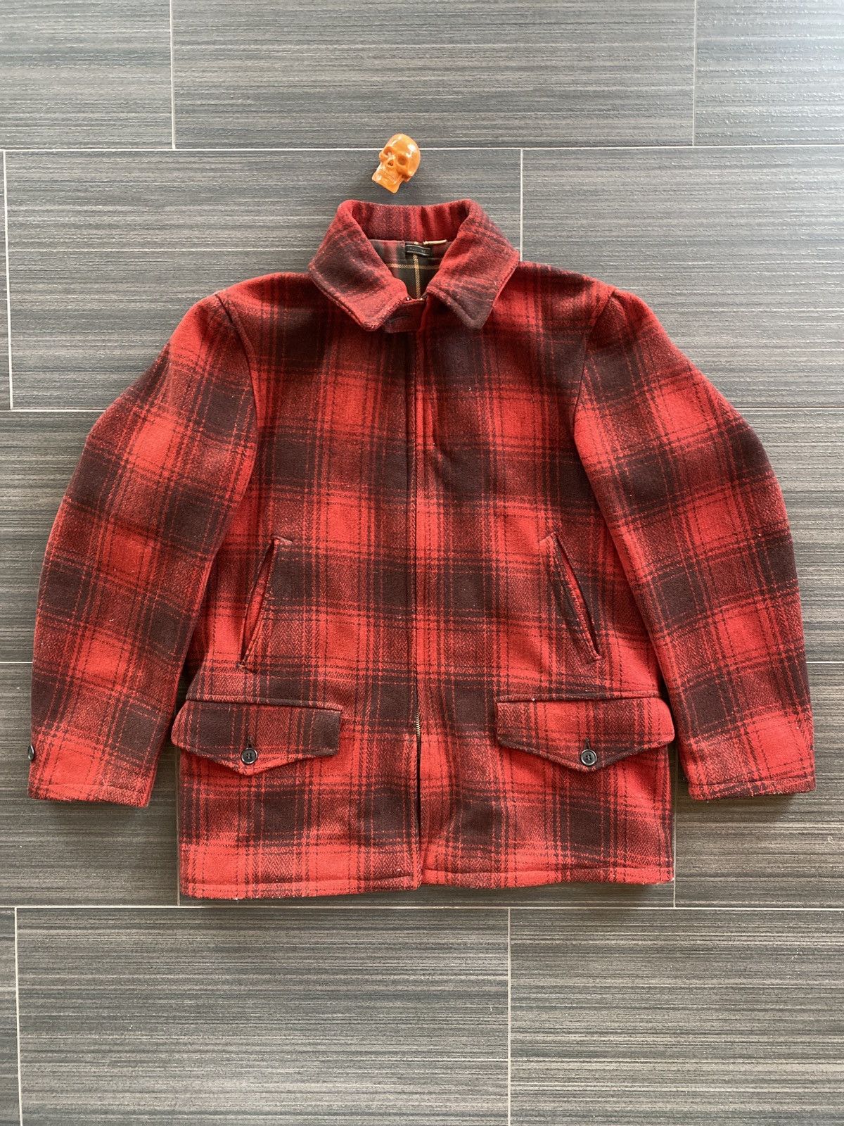 Vintage 1930s buffalo plaid hunting jacket L Size US L / EU 52-54 / 3 - 2 Thumbnail