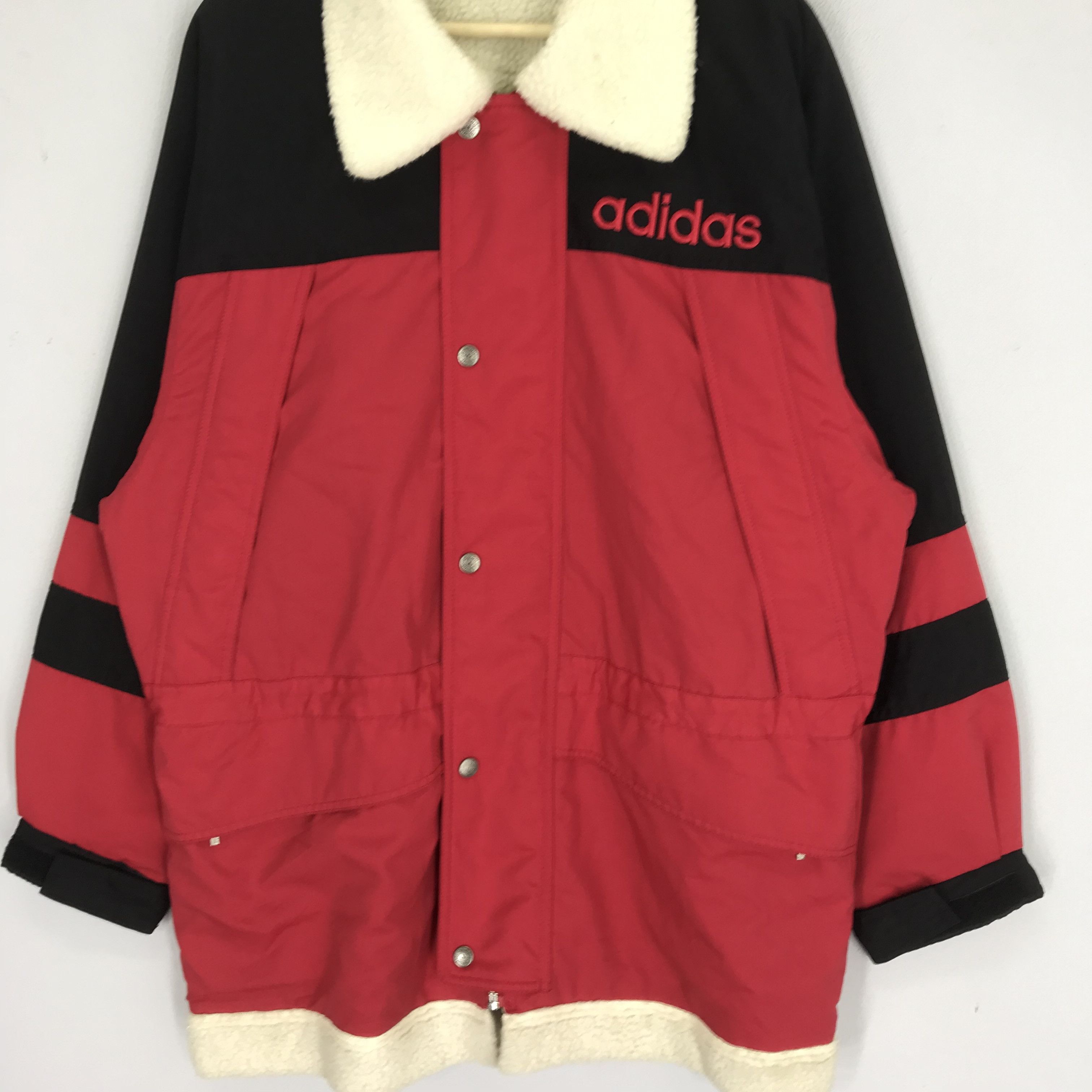 Adidas Vintage 90s Adidas Sherpa Lined Jacket - 126 Size US L / EU 52-54 / 3 - 3 Thumbnail