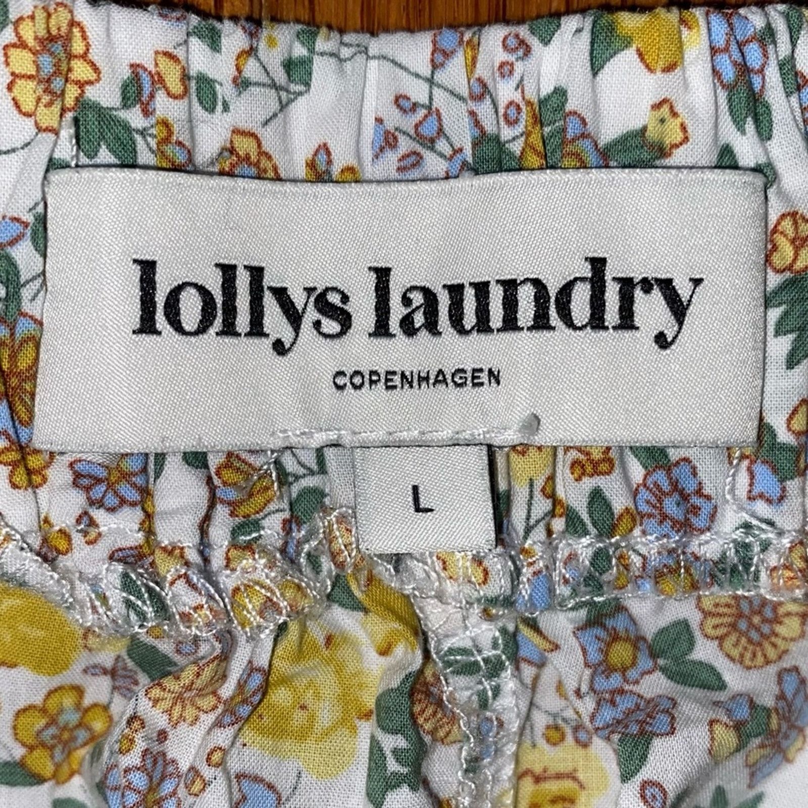 Engineered Garments Lollys Laundry Garmentory Maisie Yellow Cotton Floral Pant L Size 34" / US 12 / IT 48 - 6 Thumbnail