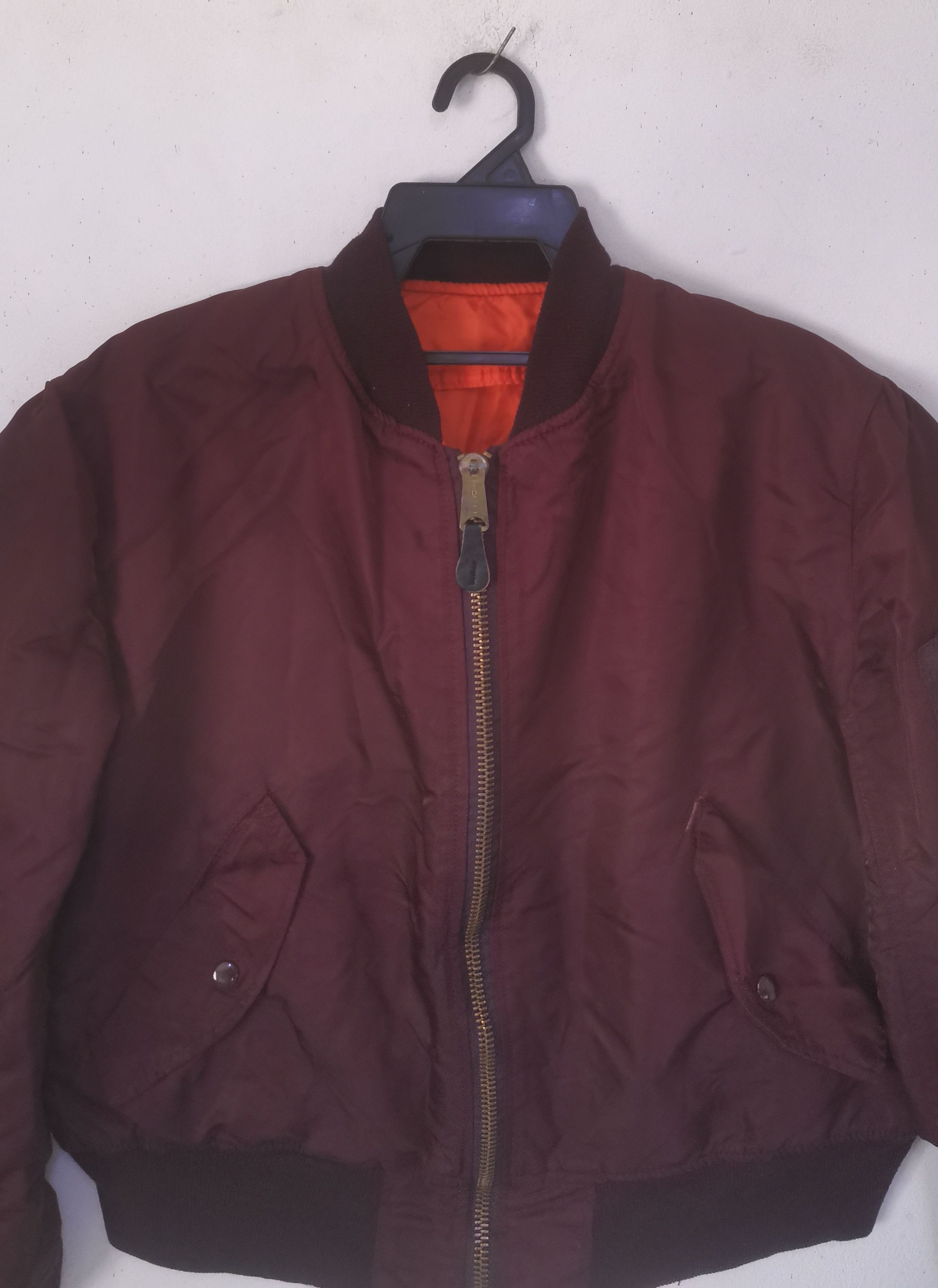 Alpha Industries Rare Alpha Industries flight jacket maroon colour Size US M / EU 48-50 / 2 - 2 Thumbnail