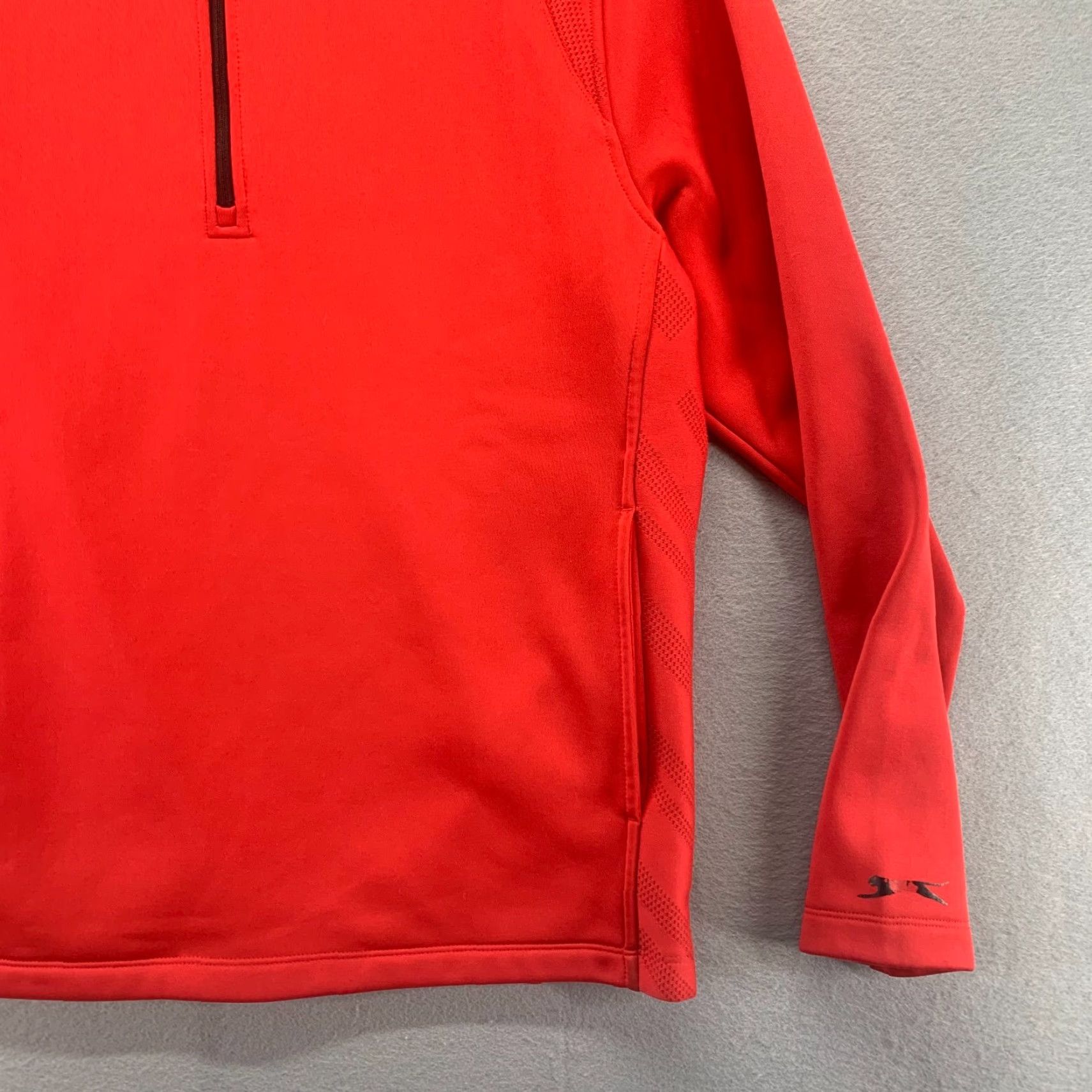 Vintage Slazenger Jacket Men Medium Red Golf Half Zip Track Active Fleece Lined Pullover Size US M / EU 48-50 / 2 - 6 Thumbnail