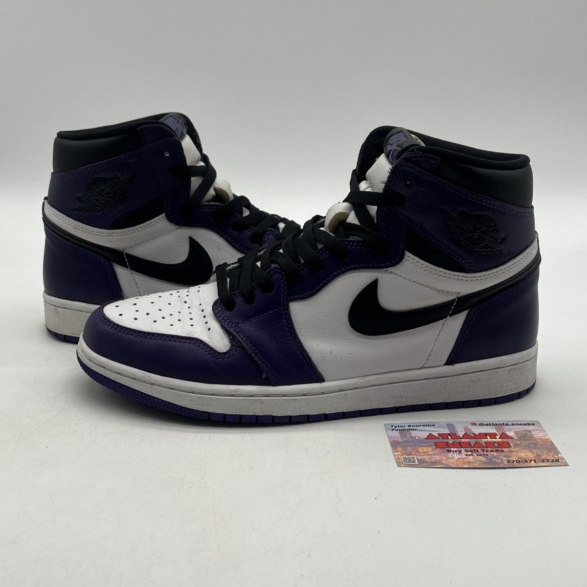 Nike Air Jordan 1 high court purple 2.0 Size US 9.5 / EU 42-43 - 1 Thumbnail