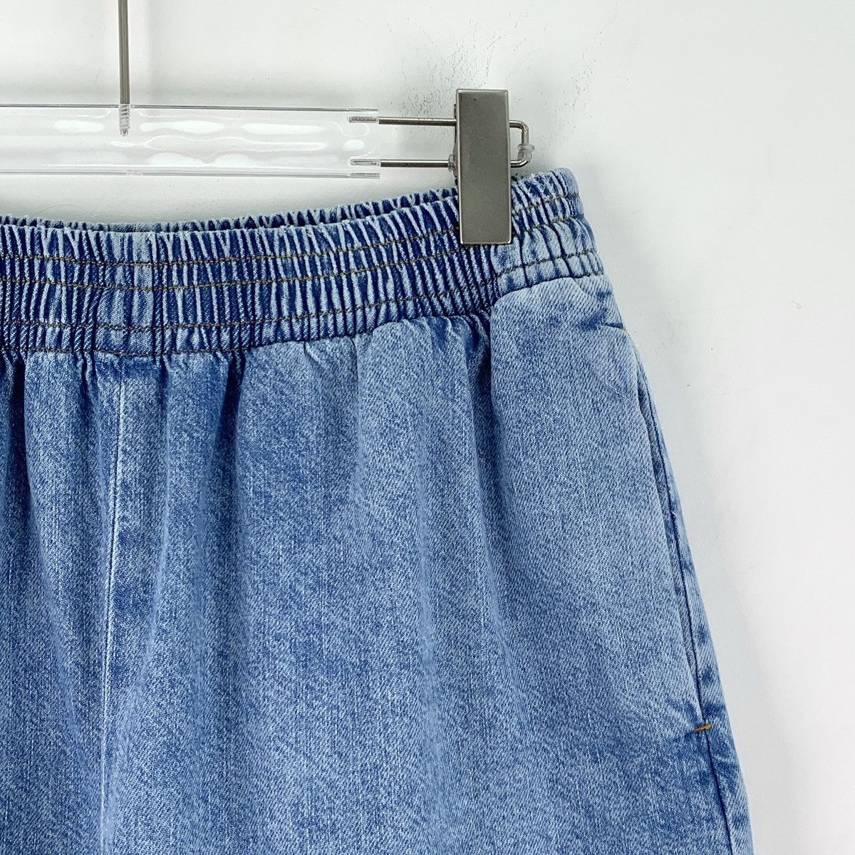 Acne Studios Acne Studios Blue Elastic Waist Denim Casual Shorts K26WX Size 26" / US 2 / IT 38 - 3 Thumbnail