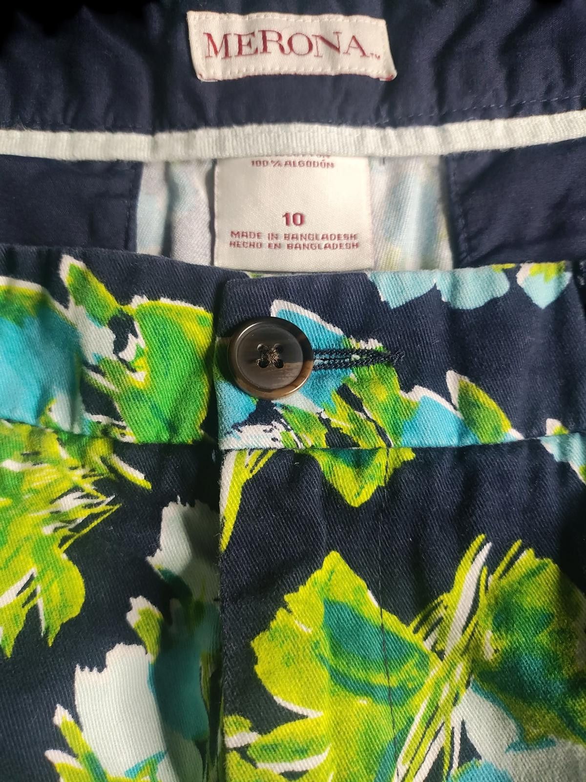 Merona Merona Women's Floral Print Casual Shorts Size 10 Size 32" / US 10 / IT 46 - 2 Thumbnail