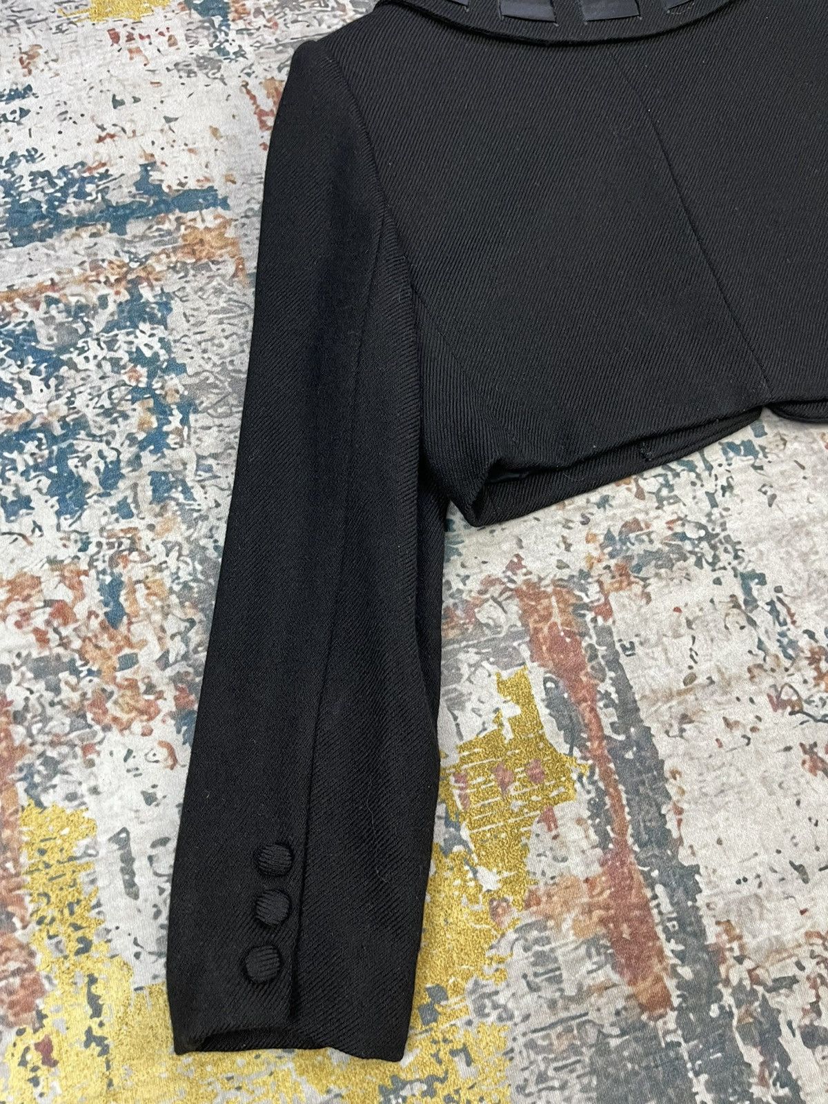 Japanese Brand Yuki Torii Wool Cropped Blazer Jackets Size M / US 6-8 / IT 42-44 - 7 Thumbnail