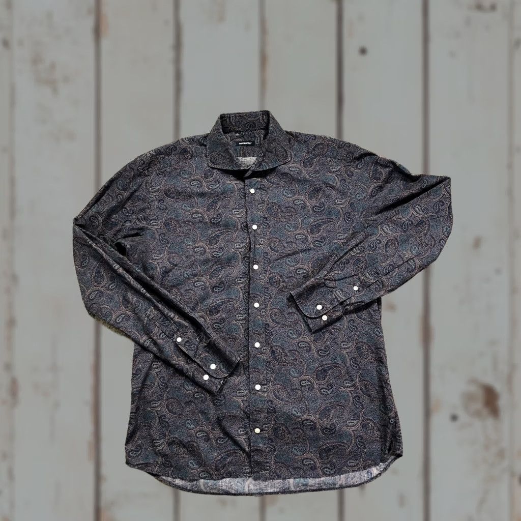 Suitsupply Suitsupply Shirt Mens Large Blue Paisley Long Sleeve Button-Up Casual Dressy Size US L / EU 52-54 / 3 - 1 Thumbnail