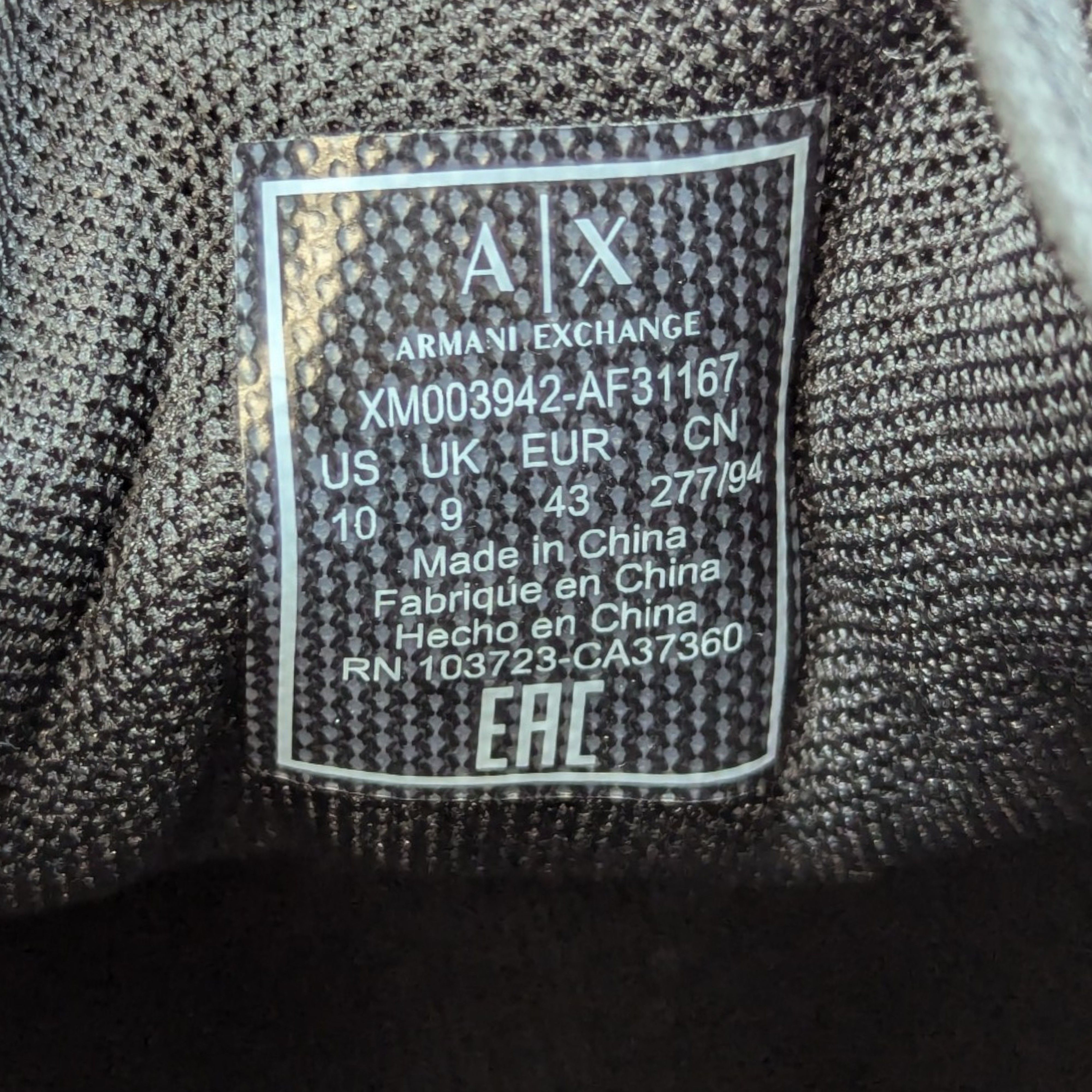 Armani Exchange ARMANI EXCHANGE BLACK SOLID SNEAKERS Size US 10 / EU 43 - 8 Thumbnail