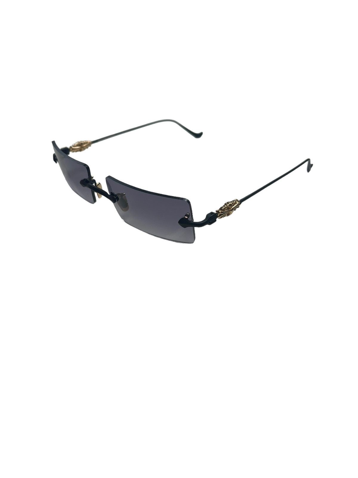 image of Chrome Hearts Hellz Bellz Frame Sunglasses in Black, Men's
