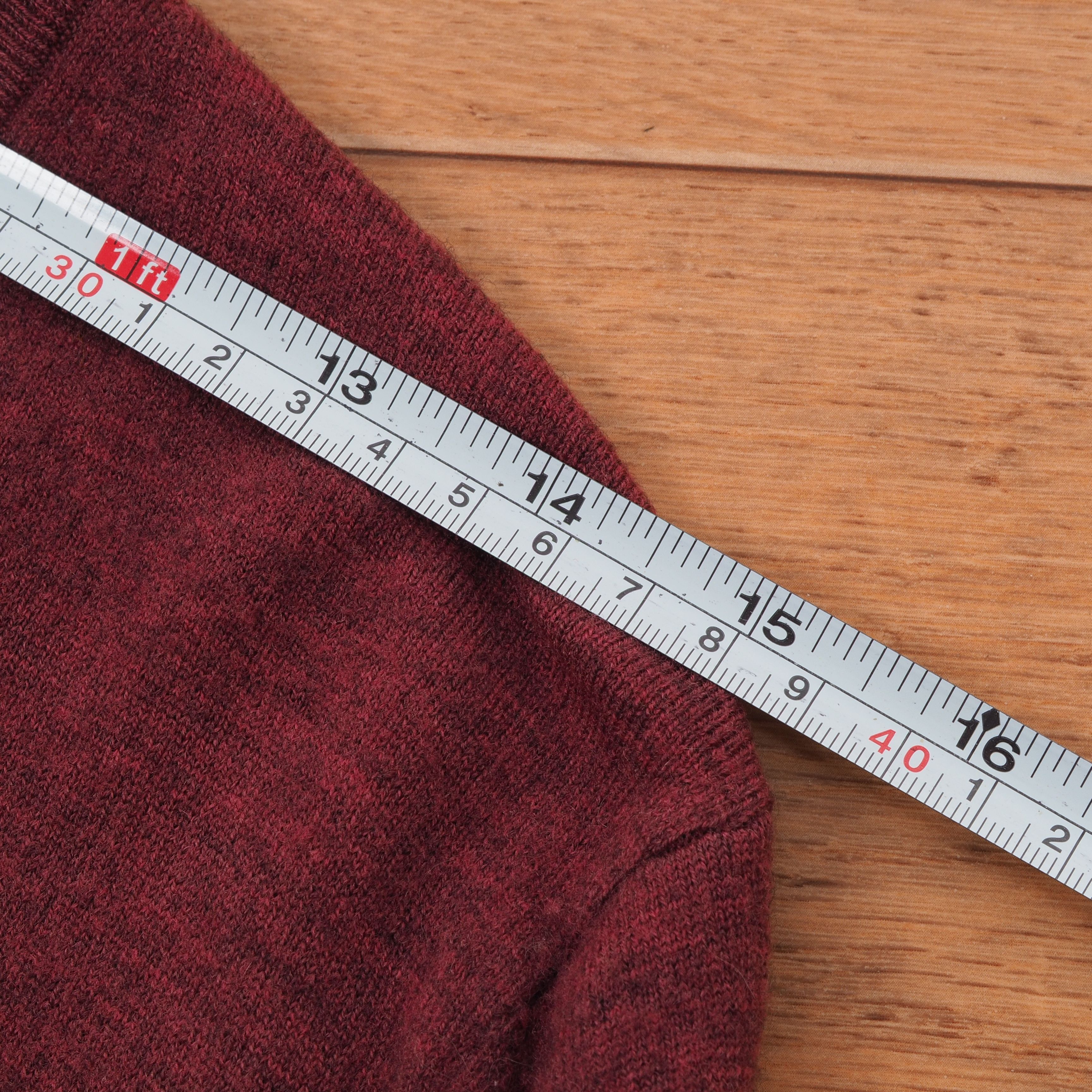 Jil Sander JIL SANDER Maroon Wool Cardigan Sweater Size XS / US 0-2 / IT 36-38 - 6 Thumbnail