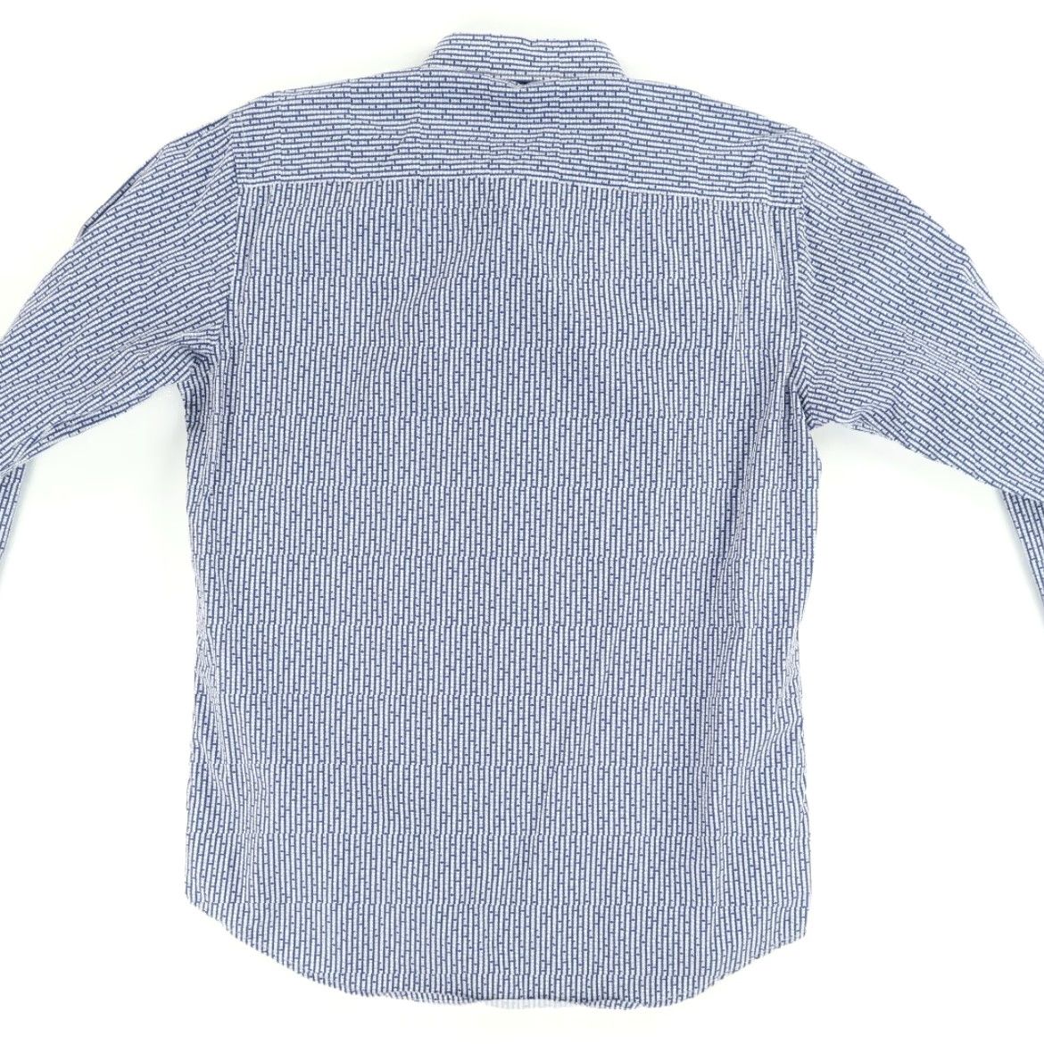 BUGATCHI Bugatchi Shirt Button Up Mens M Just Be Yourself Cotton Striped Blue Size US M / EU 48-50 / 2 - 4 Thumbnail