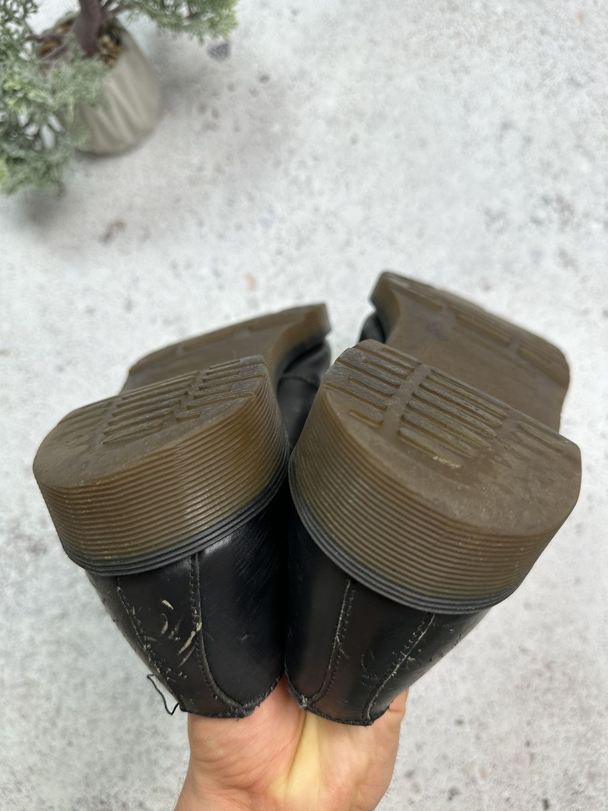 Dr. Martens × Vintage Vintage 90s Dr Martens Goth Chunky Platform Leather Mules 10 Size US 8 / EU 41 - 23 Thumbnail