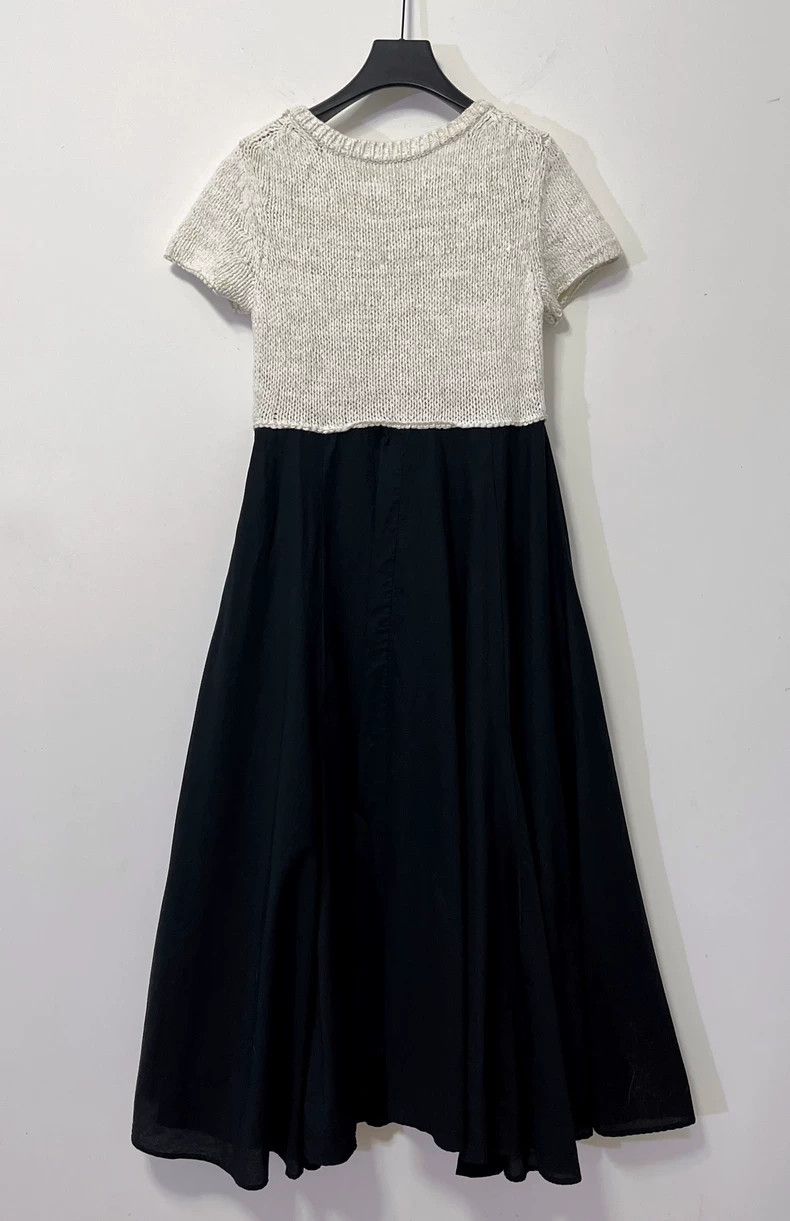 Y's Y's size 1 Cotton and linen knit patchwork dress Size S / US 4 / IT 40 - 3 Thumbnail