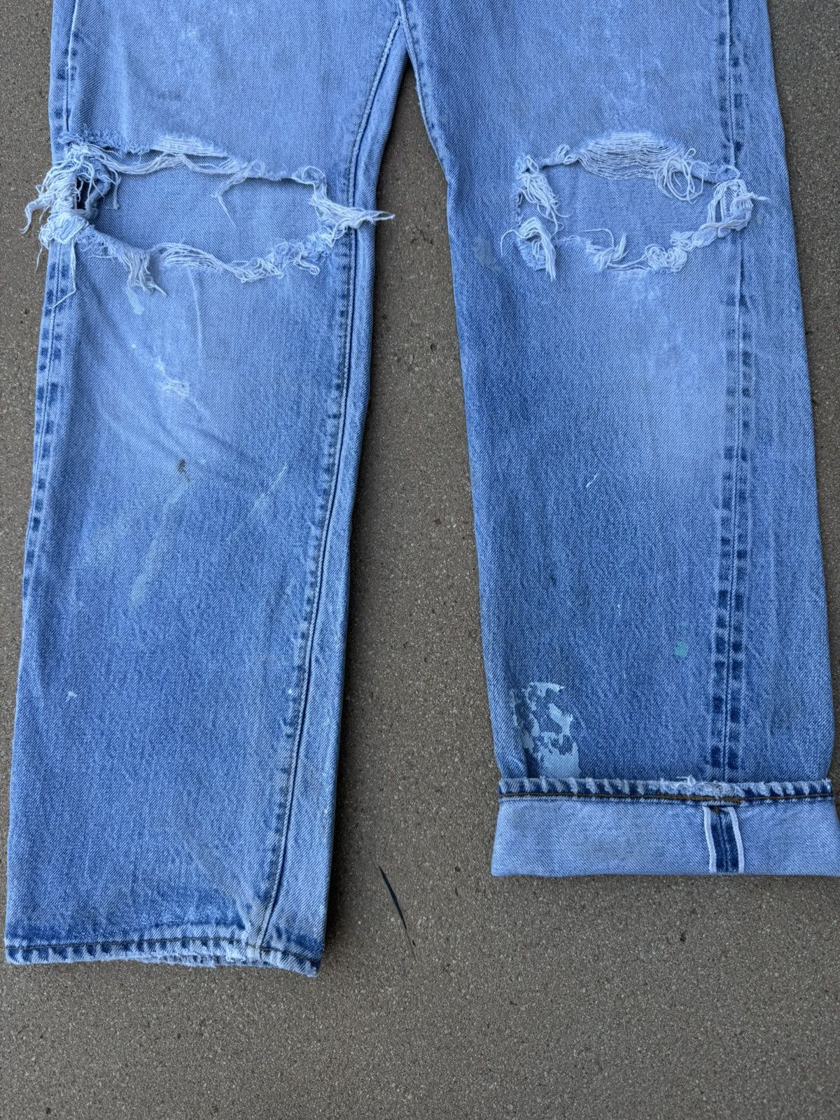 Levi's × Vintage Vtg 80s Levi’s 501xx Redline Selvedge Distressed Jeans 29x30 Size US 29 - 3 Thumbnail
