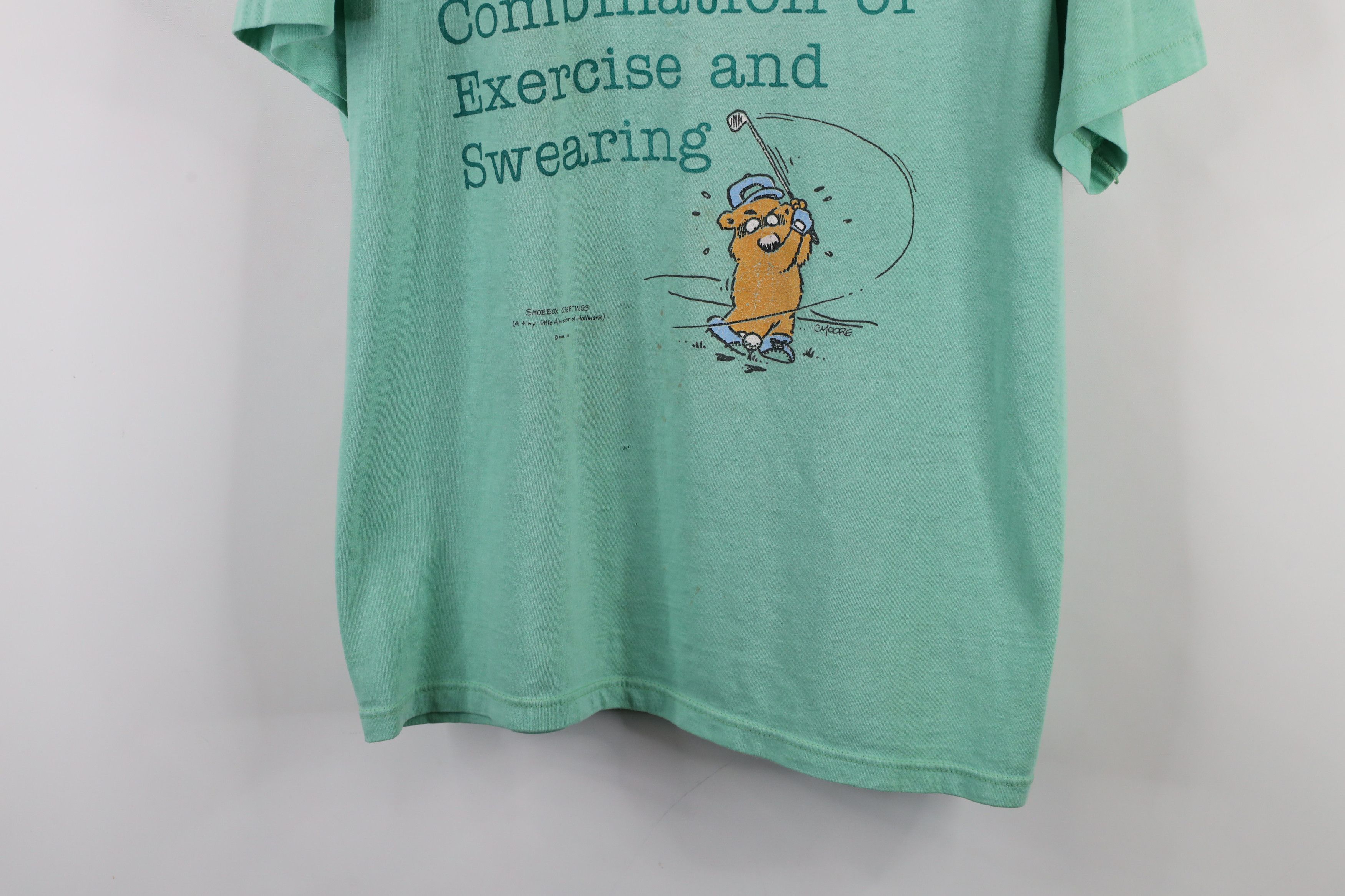 Vintage Vintage 80s 90s Funny Golf Short Sleeve T-Shirt Green USA Size US XL / EU 56 / 4 - 3 Thumbnail
