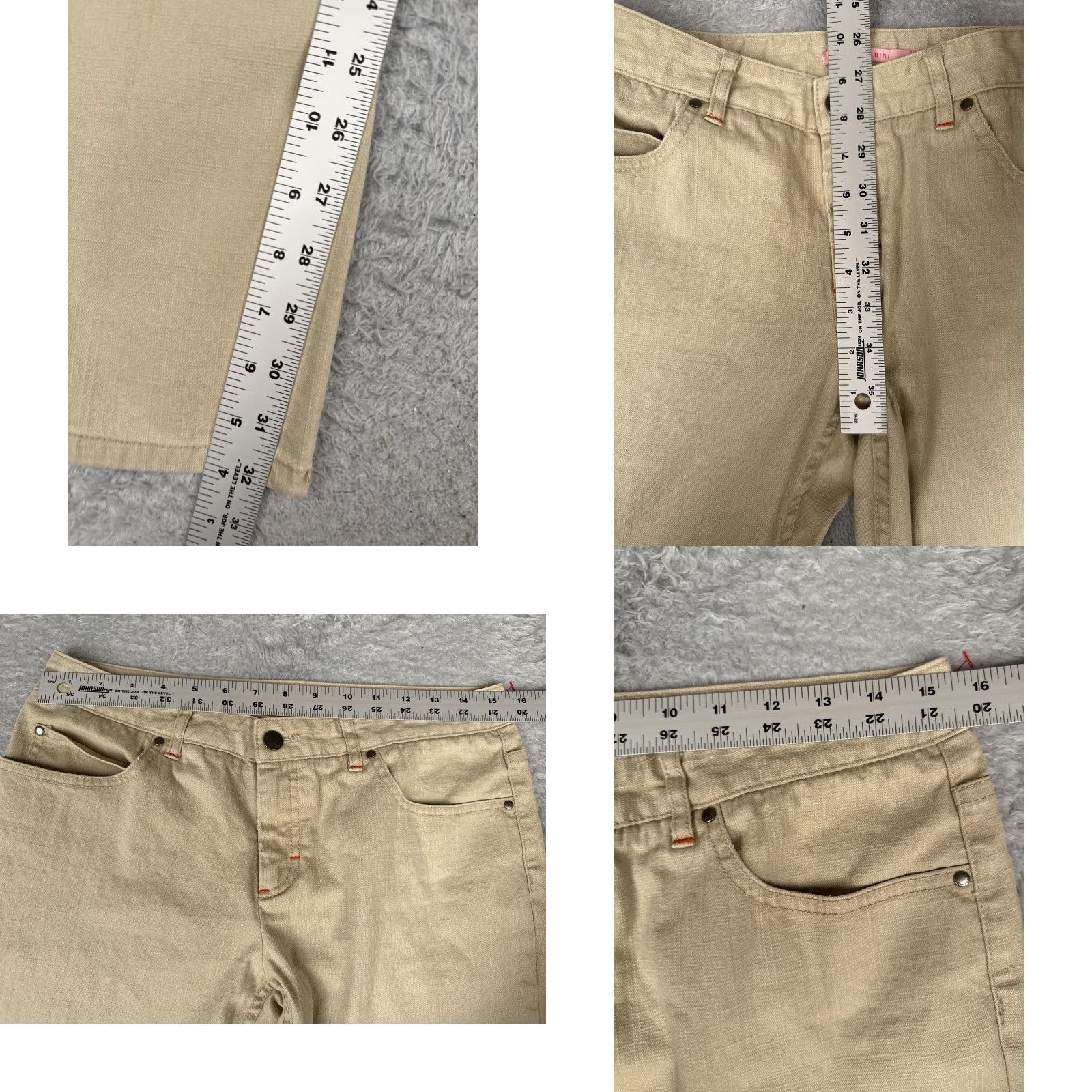 Vintage VINTAGE Gianni Bini Jeans Womens 8 Beige Mid Rise Straight Denim 30x33 Size 30" / US 8 / IT 44 - 8 Thumbnail