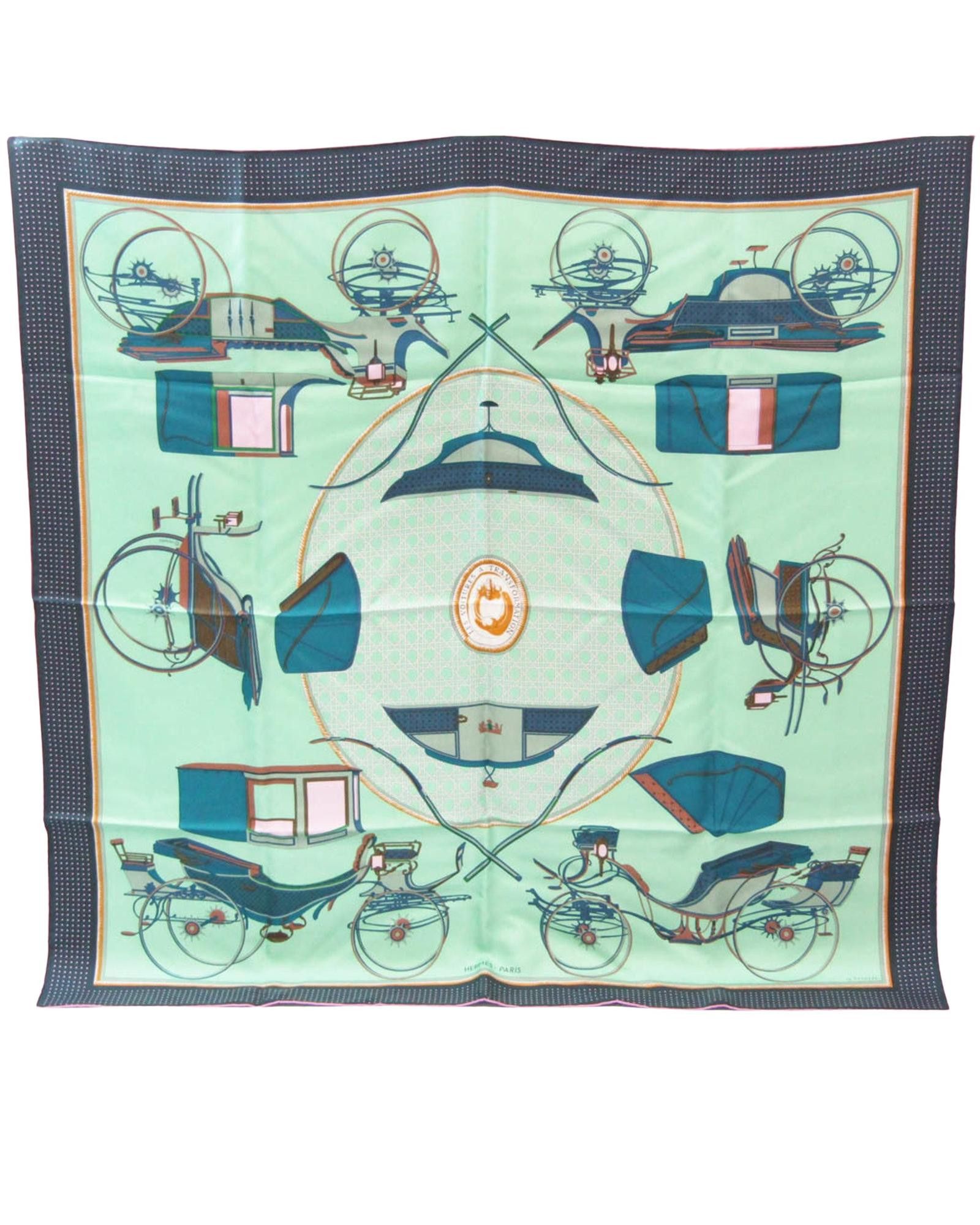 image of Hermes Iconic Silk Square Scarf - Multicolour Print, Women's