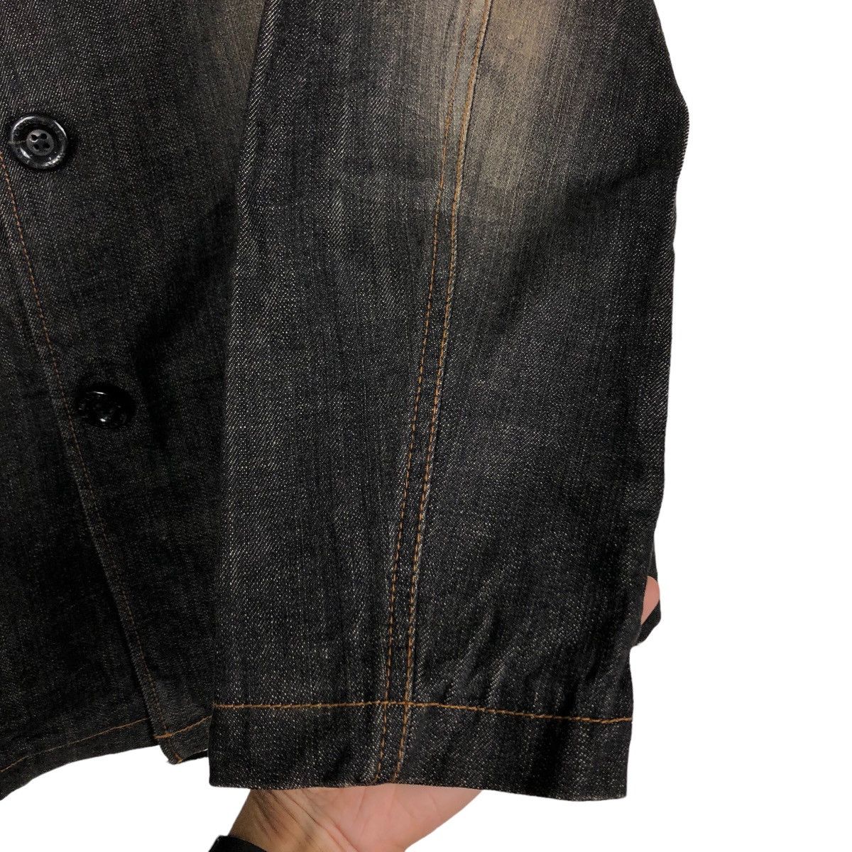 Burberry 🔥Vintage Biker Denim Jacket Burberry London Size US M / EU 48-50 / 2 - 15 Thumbnail