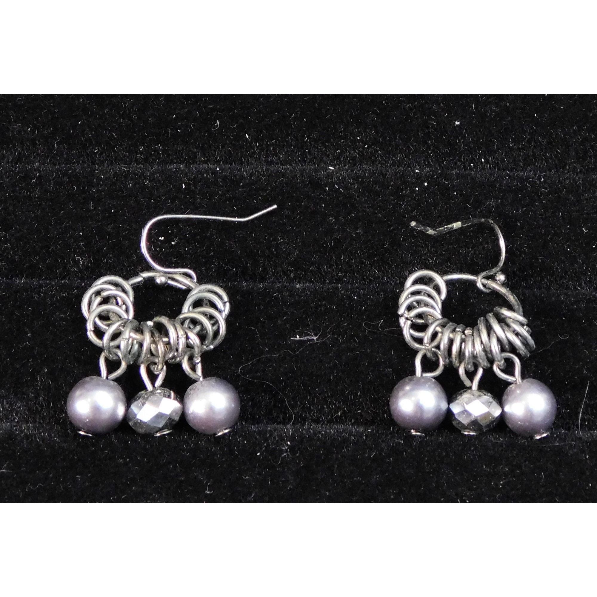 Other Gothic Chain Maille Beaded Drop Earrings Size ONE SIZE - 3 Thumbnail