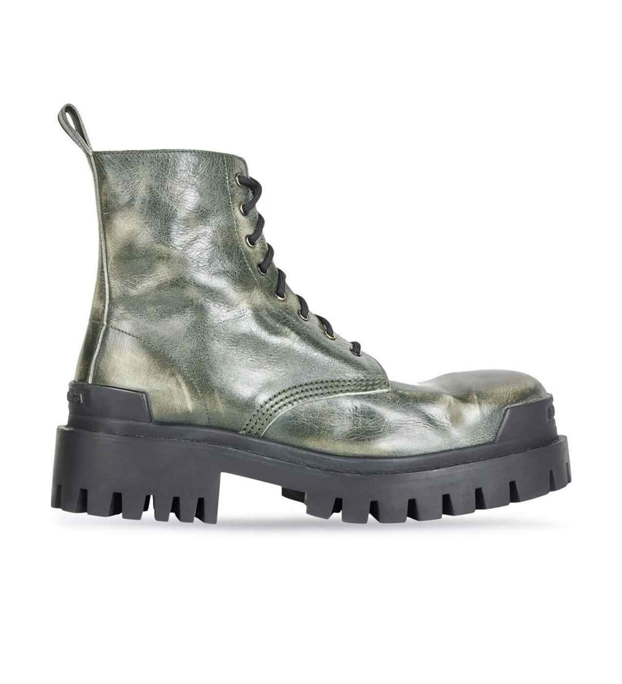 image of Sold Balenciaga Strike Lace-Up Boots in Mix, Men's (Size 7)