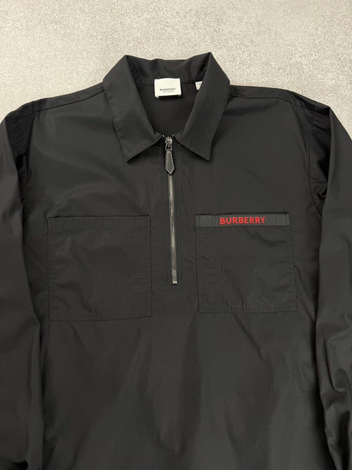 Burberry Burberry Half Zip Logo Tape Shirt Black Size US XS / EU 42 / 0 - 4 Thumbnail