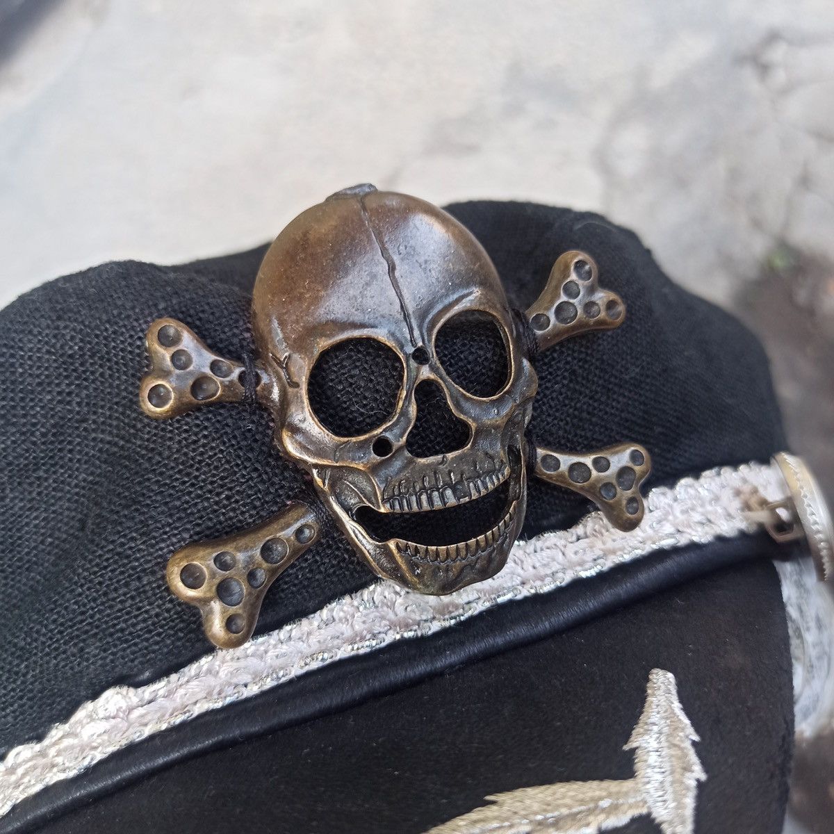 14th Addiction DARK.. Skull Sailor hat / Fisherman Hat Size ONE SIZE - 5 Thumbnail