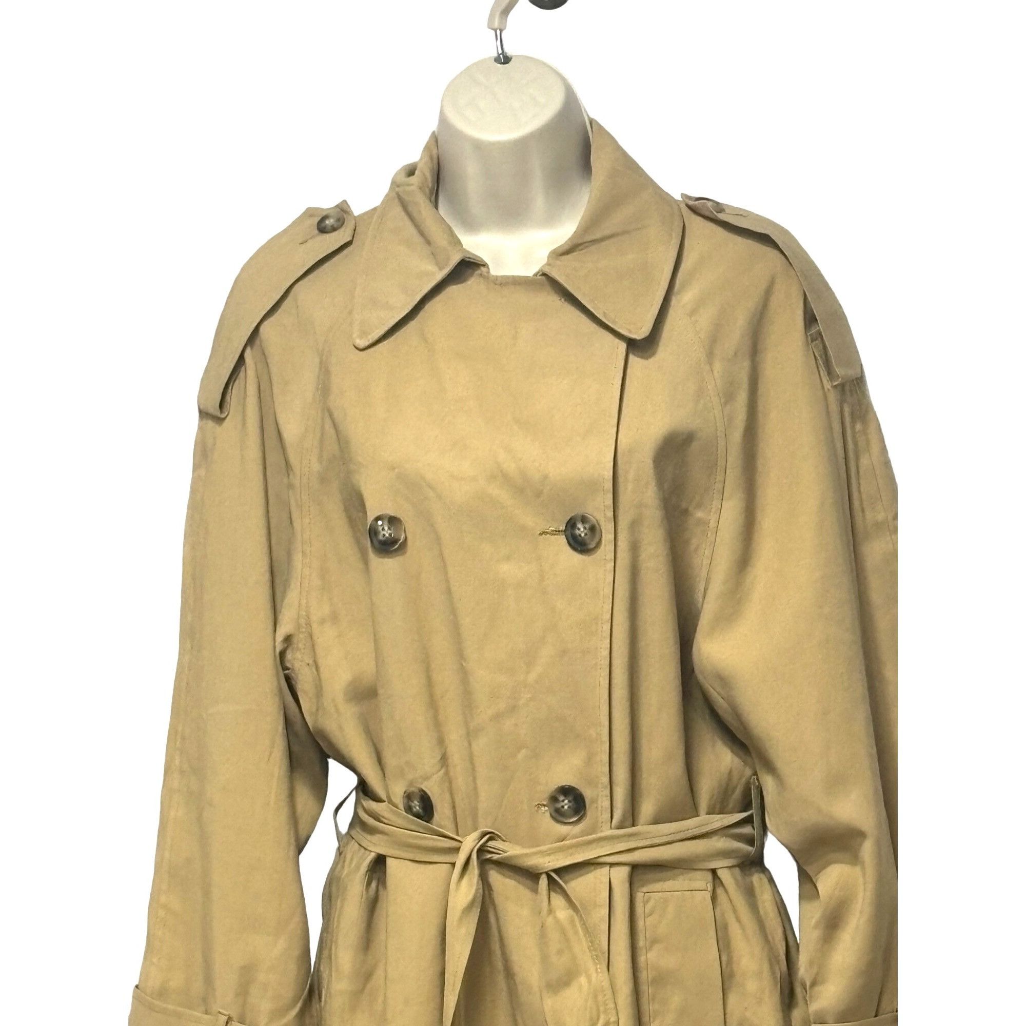 Topshop Topshop Women's Belted Trenchcoat in Taupe-Brown, Sz. 0 Size XXS / US 00 / IT 34 - 3 Thumbnail