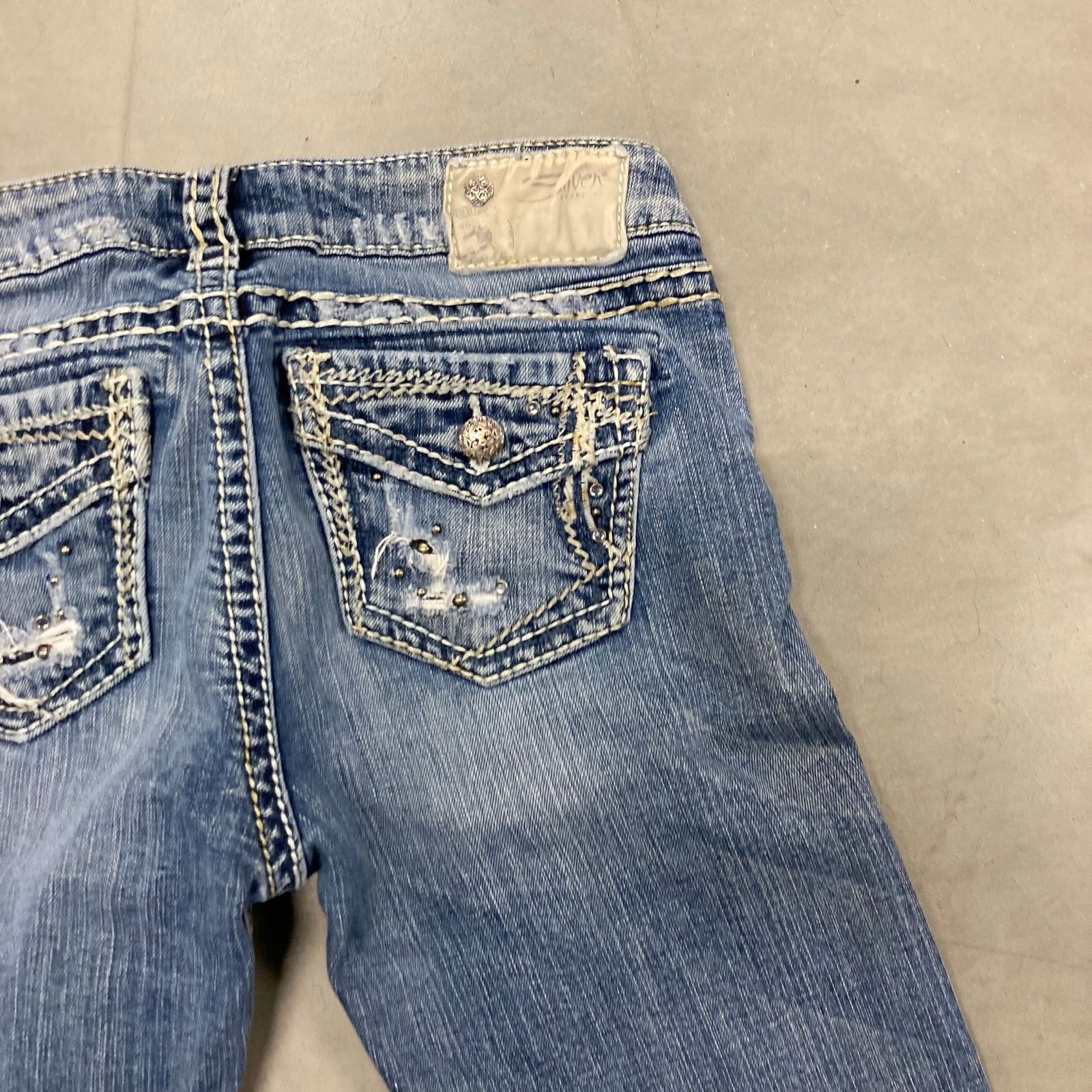 Silver Jeans Co. × Vintage y2k low rise silver bootcut Jeans 26x33 Size US 26 / EU 42 - 6 Thumbnail