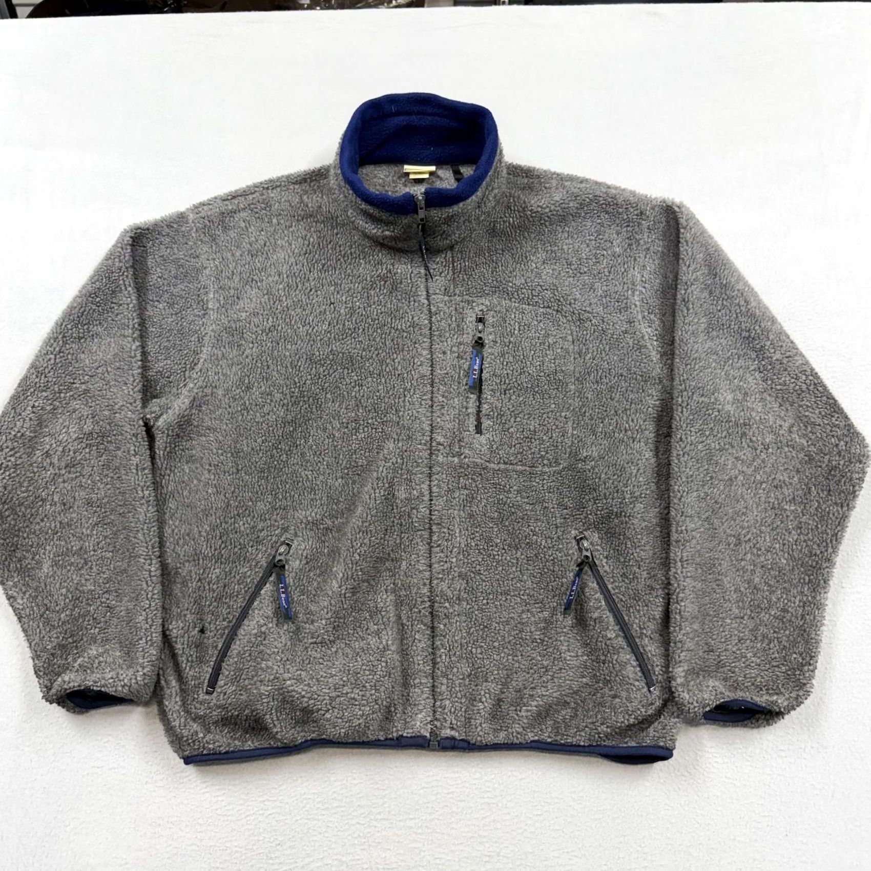 Vintage L.L. Bean Jacket Mens Large Gray Fleece Bomber Full Zip Pockets USA Outdoor Size US L / EU 52-54 / 3 - 2 Thumbnail
