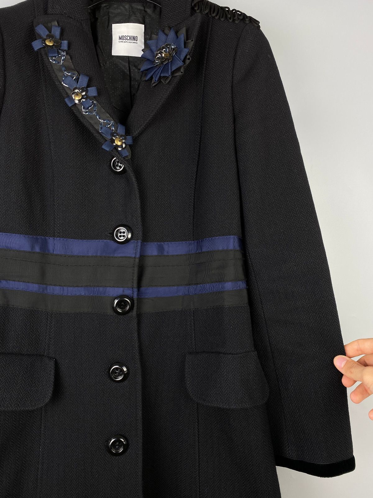 Moschino Moschino Cheap Chic Womens Wool Floral Button Coat Size M / US 6-8 / IT 42-44 - 8 Thumbnail