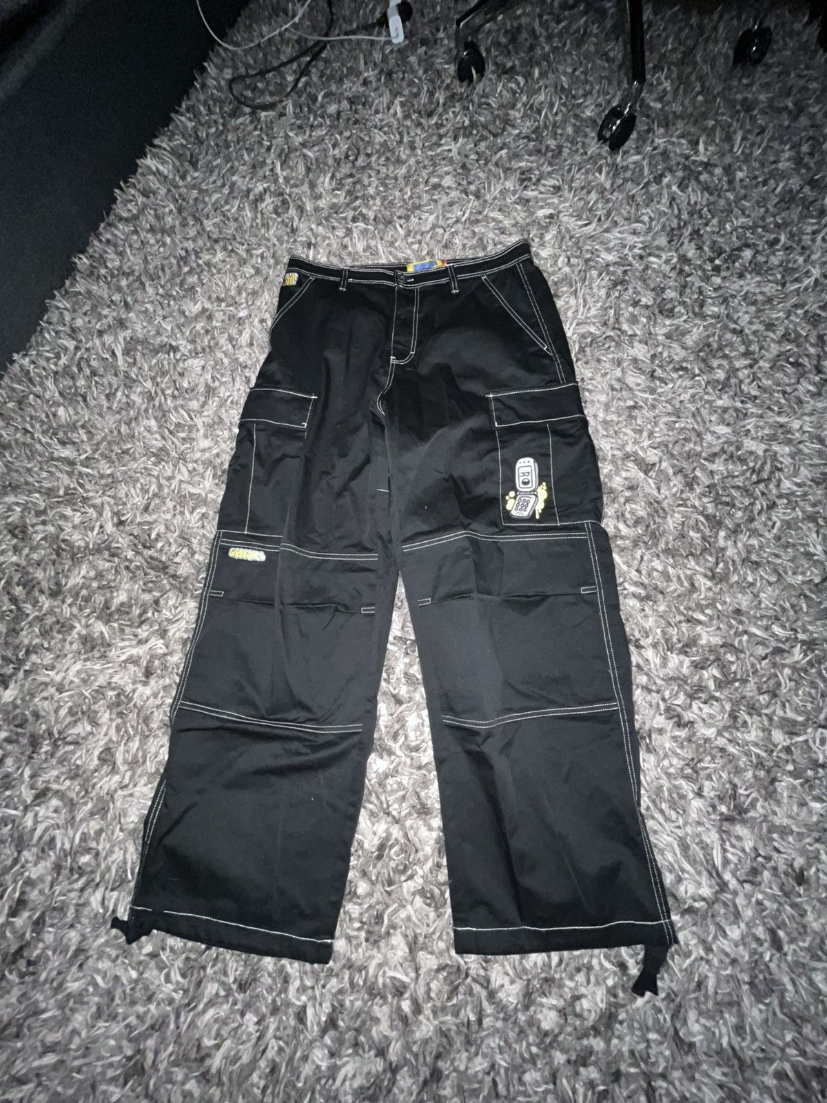 Zumiez Empyre Ultra Loose Black Cargo Pants Size 30 (Waist) Size US 30 / EU 46 - 1 Thumbnail