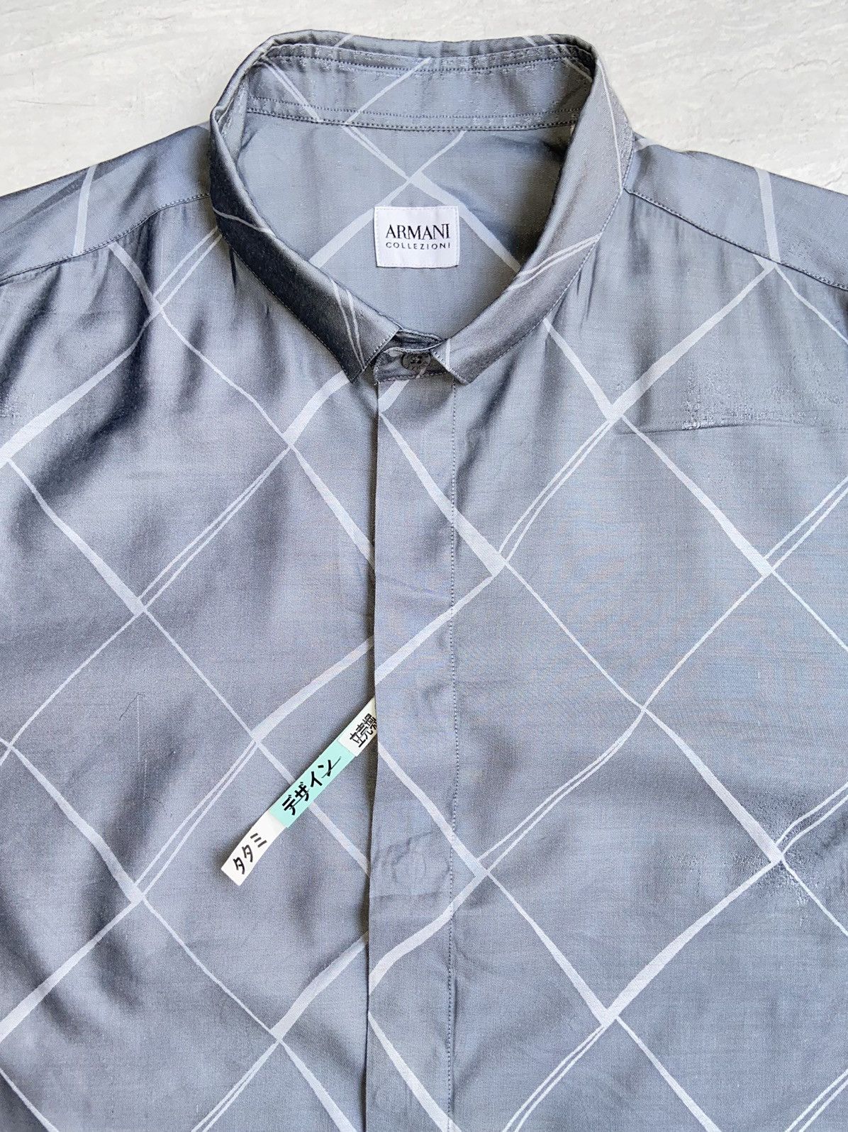 Armani Collezioni ARMANI COLLEZIONI Grey Shirt Size US XXL / EU 58 / 5 - 4 Thumbnail