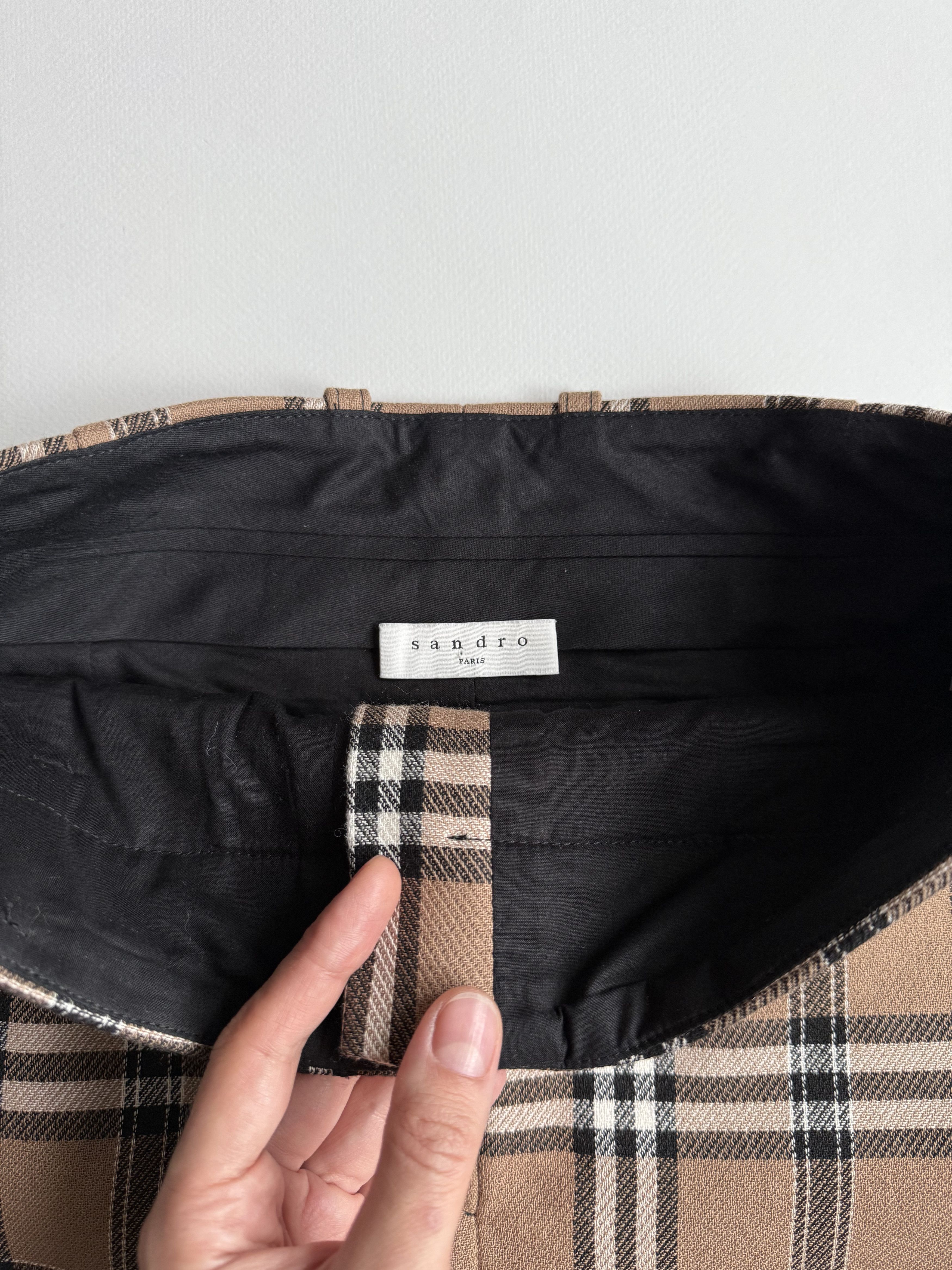Sandro Women's Sandro Paris Wool Check Skirt 3/L Size 30" / US 8 / IT 44 - 7 Thumbnail