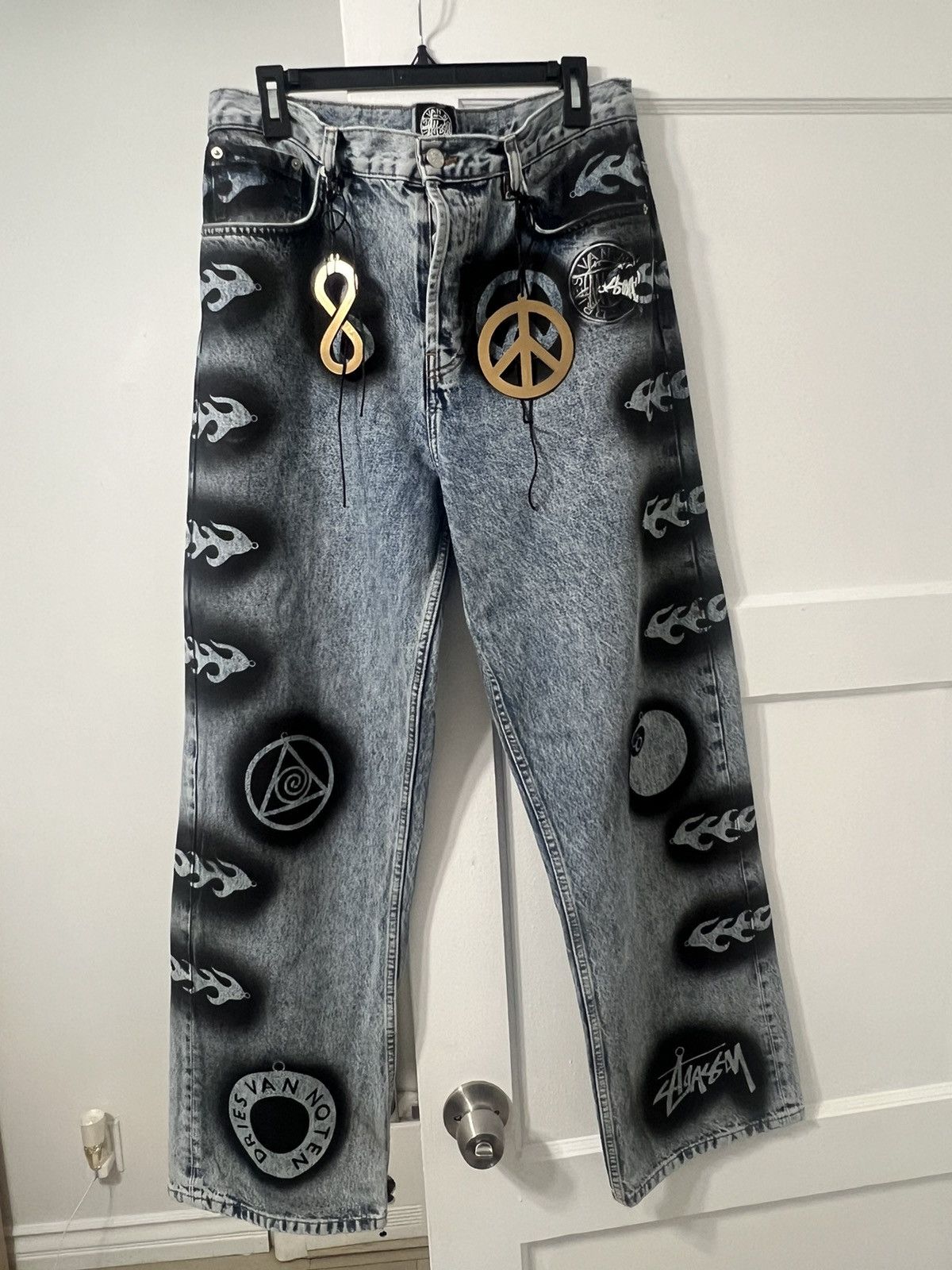 Dries Van Noten × Stussy Stussy x Dries Van Noten Stencil Jeans Size US 32 / EU 48 - 1 Thumbnail