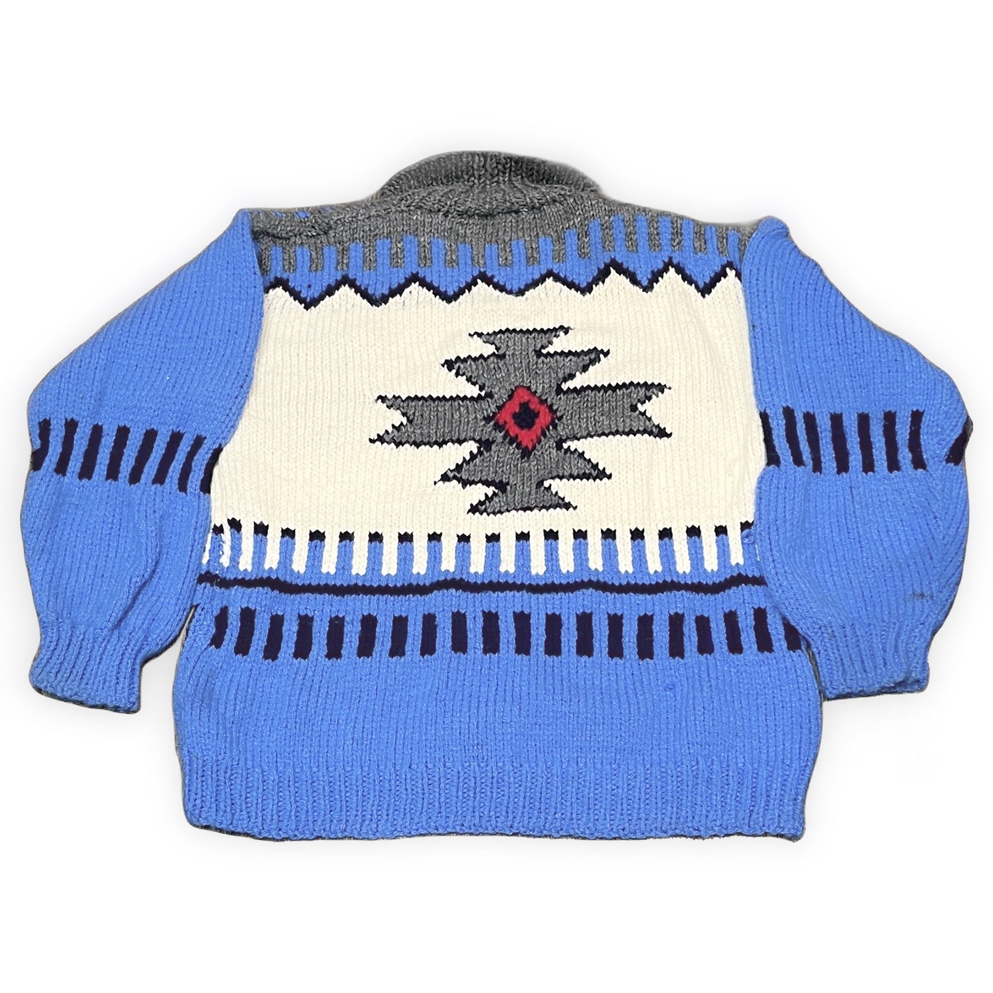 Vintage 2XL | Vintage Hand Knit Jacquard Sweater Size XXL / US 16-18 / IT 52-54 - 2 Thumbnail