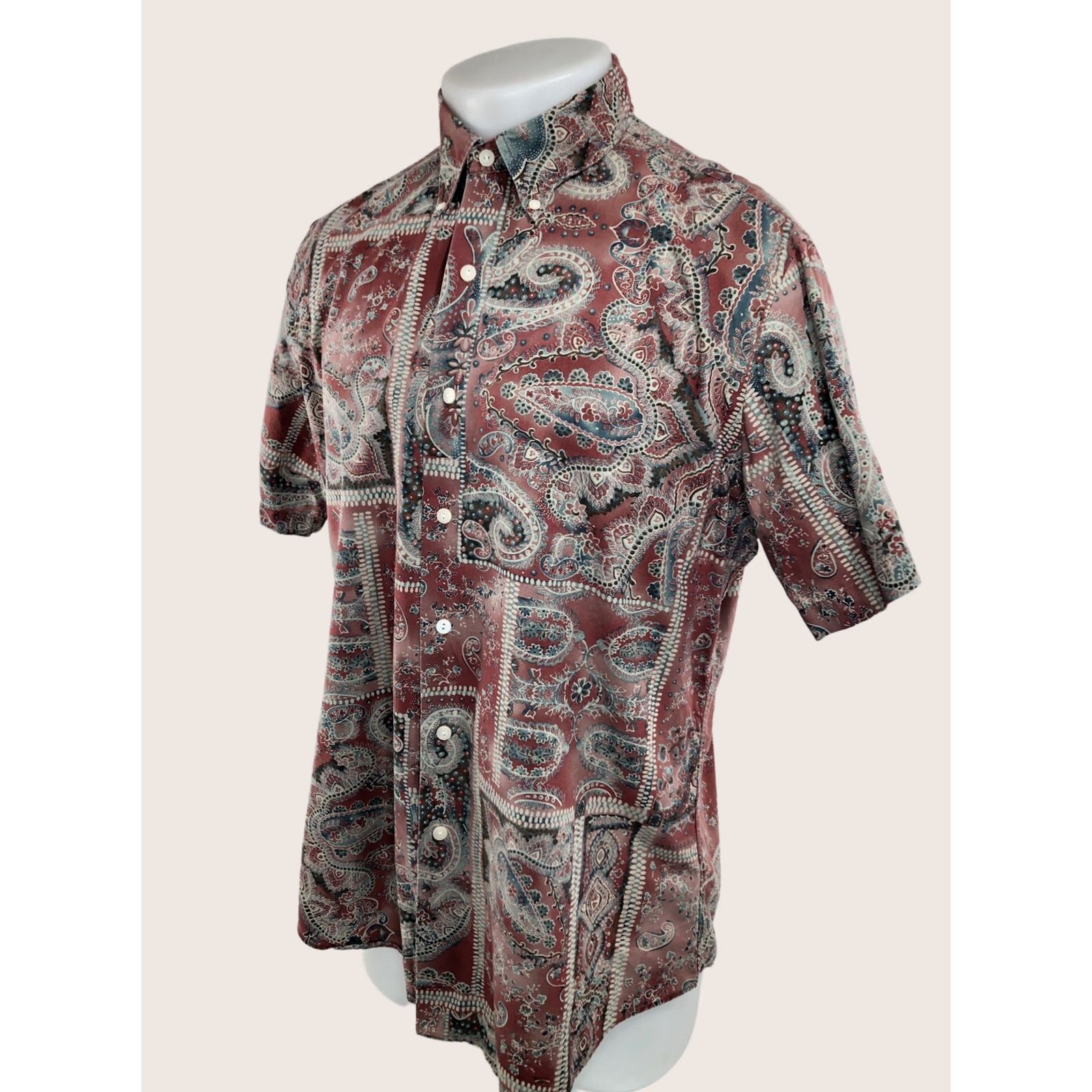 Ralph Lauren RALPH LAUREN - Custom Fit Paisley Mens L Shirt Size US L / EU 52-54 / 3 - 1 Thumbnail
