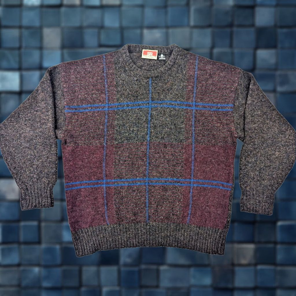 Vintage SR for Shillito Rikes VTG 100% Virgin Merino Wool Pullover Crew Neck Sweater Men XL Gray Size US XL / EU 56 / 4 - 1 Thumbnail