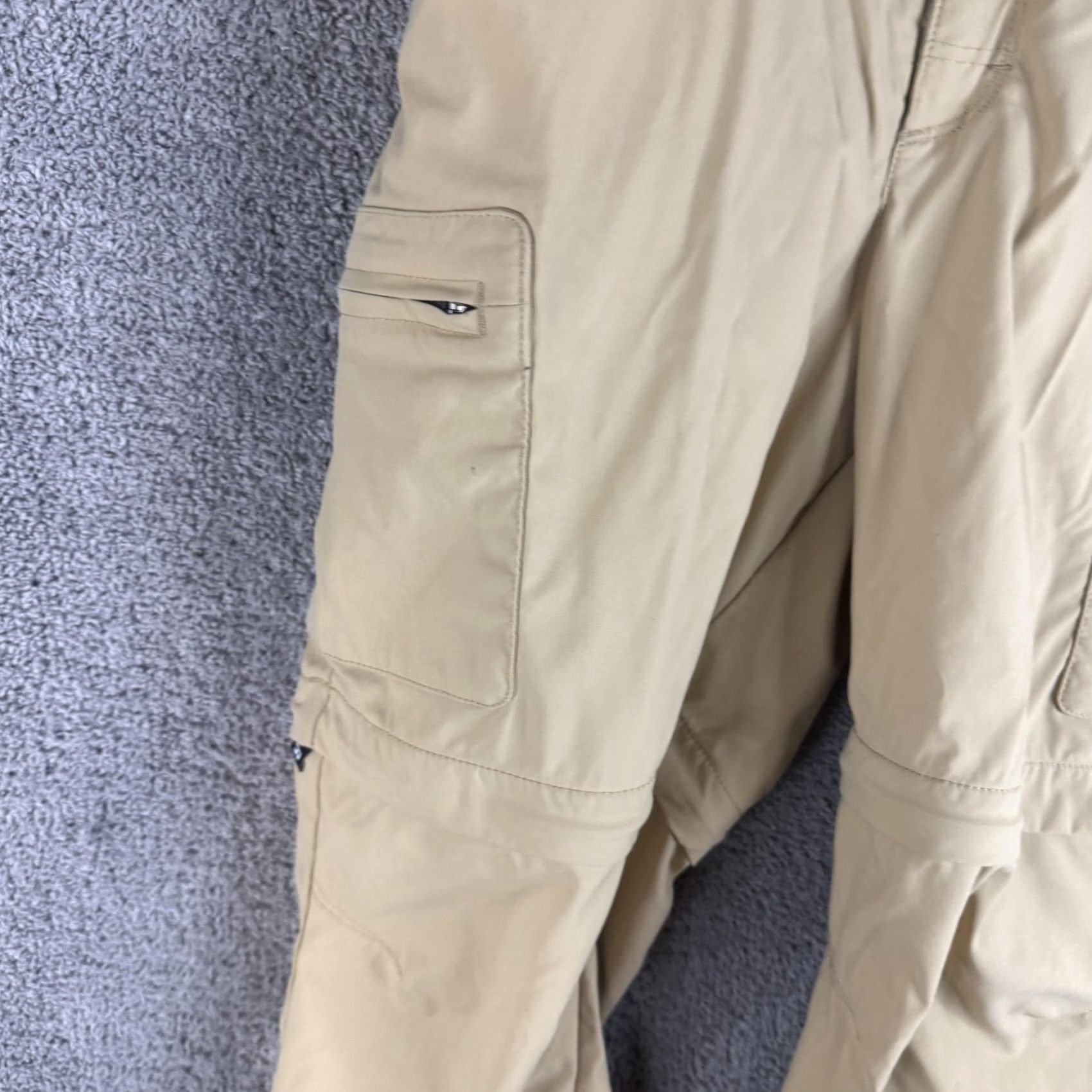 Vintage L.L.Bean Pants Womens XS Petite Beige Convertible Hiking Zip Off Stretch Size 26" / US 2 / IT 38 - 5 Thumbnail