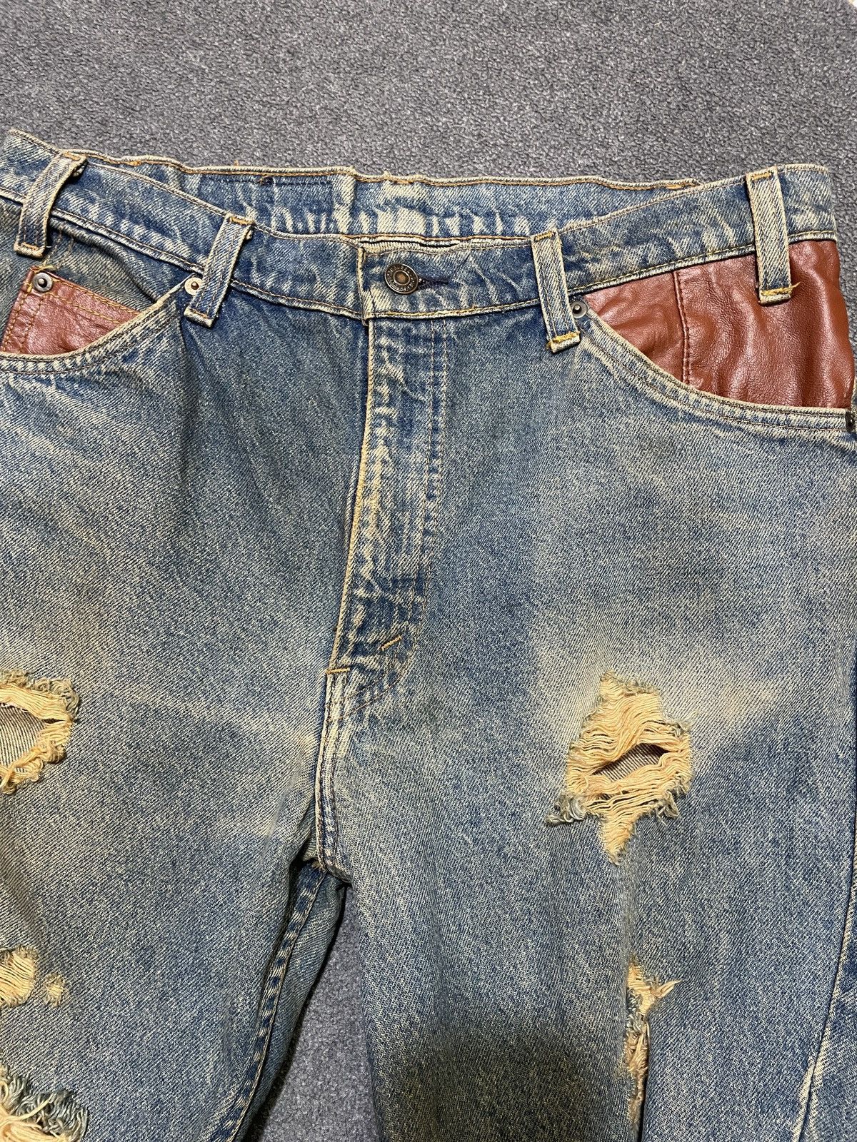 Levi's Levis Vintage 509 Orange Tab Distressed Jeans Leather Pocket Size US 34 / EU 50 - 7 Thumbnail