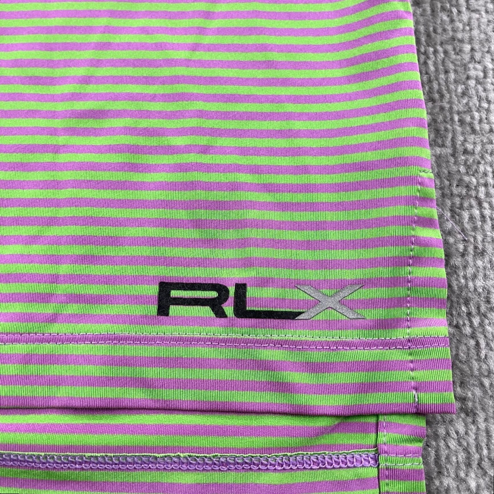 RLX Ralph Lauren RLX Ralph Lauren Polo Shirt Mens Large Green Pink National Golf Links of America Casual Short Sleeve Button Collar Size US L / EU 52-54 / 3 - 5 Thumbnail