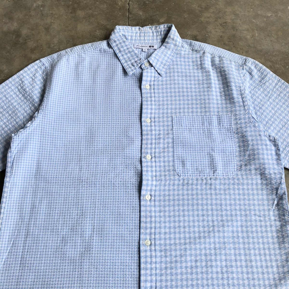 JW Anderson × Uniqlo Uniqlo X JW Anderson Square Motif Button Up Shirt Blue Size US XXL / EU 58 / 5 - 2 Thumbnail