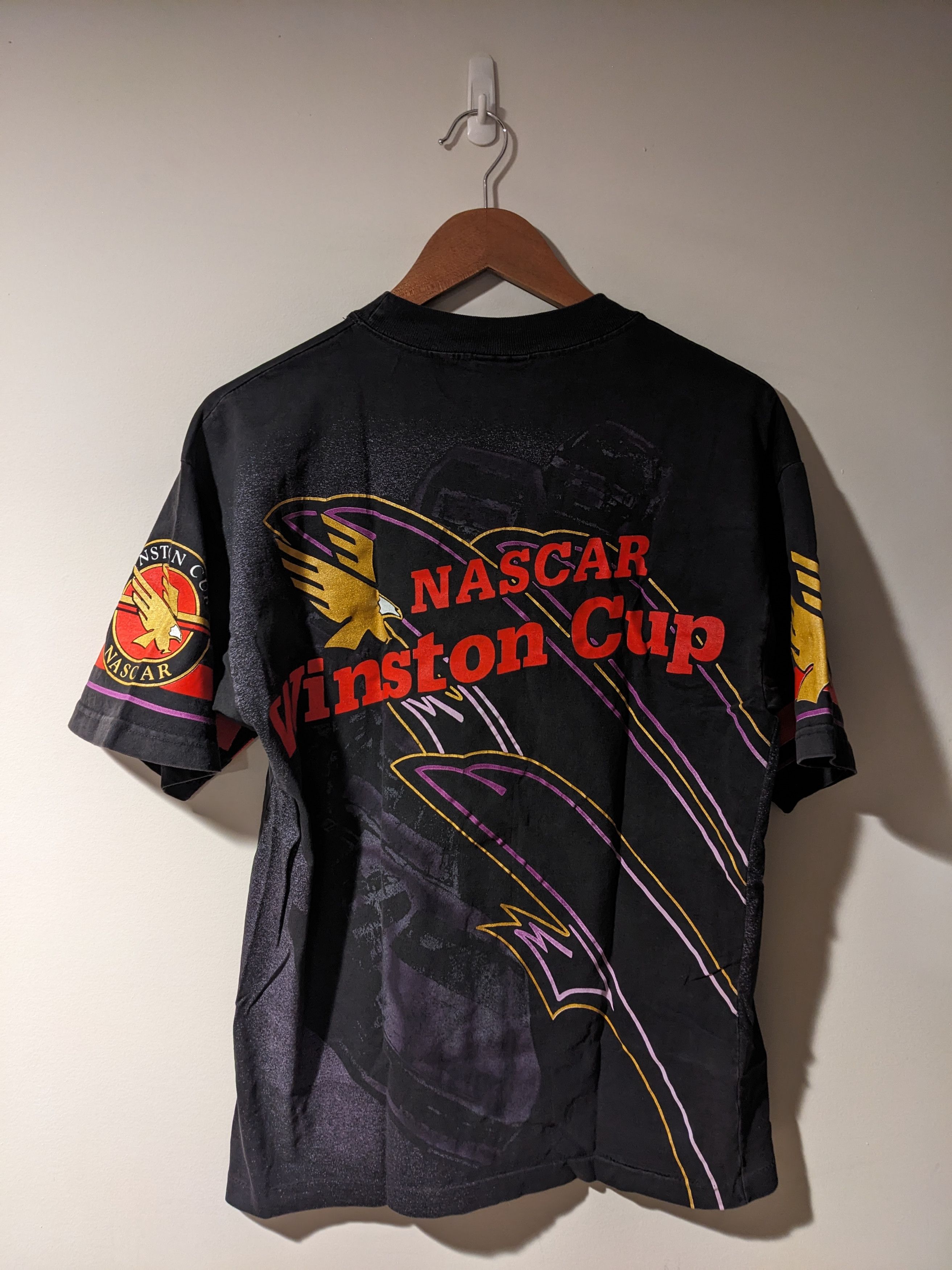 NASCAR × Vintage Vintage 90s Nascar Winston Cup All Over Print Medium T-Shirt Size US M / EU 48-50 / 2 - 6 Thumbnail